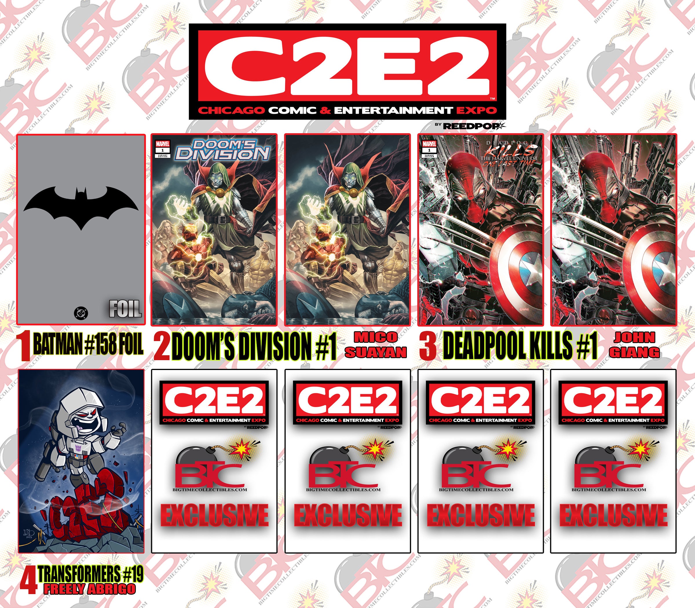 BTC C2E2 ULTIMATE 10-PACK BUNDLE. LIMITED TO 50 BUNDLES.