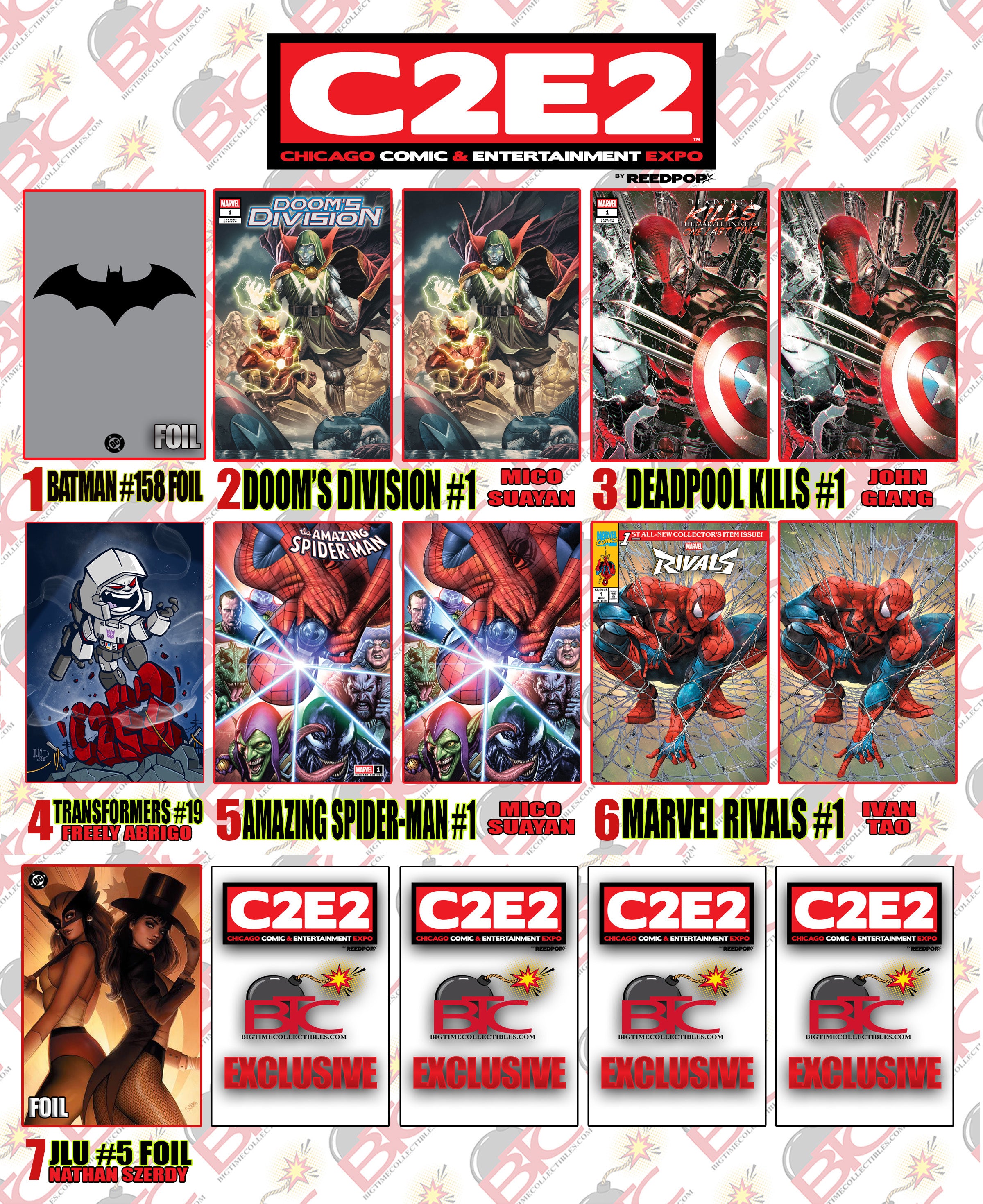 BTC C2E2 ULTIMATE 10-PACK BUNDLE. LIMITED TO 50 BUNDLES.