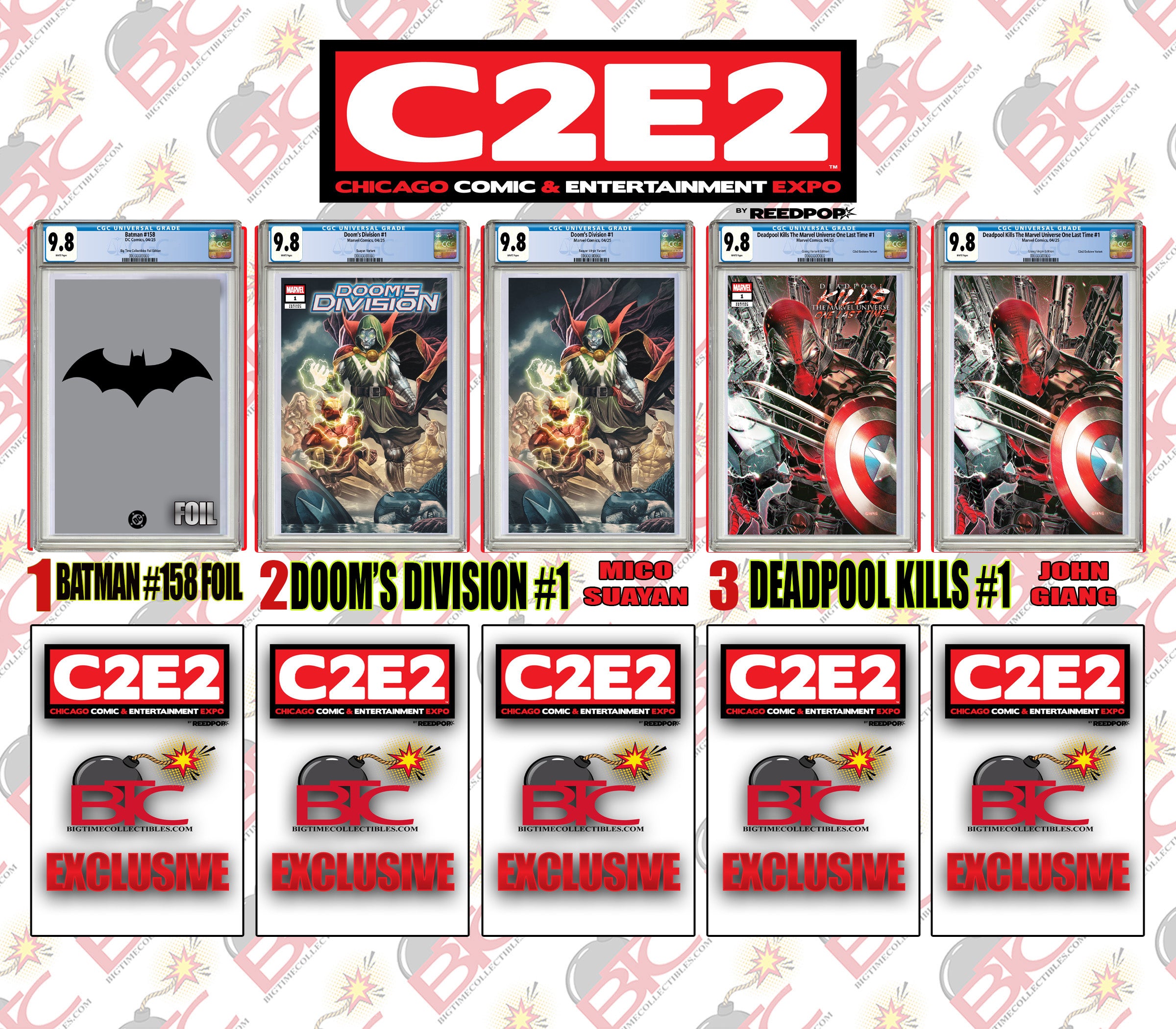 BTC C2E2 ULTIMATE 10-PACK BUNDLE. LIMITED TO 50 BUNDLES.