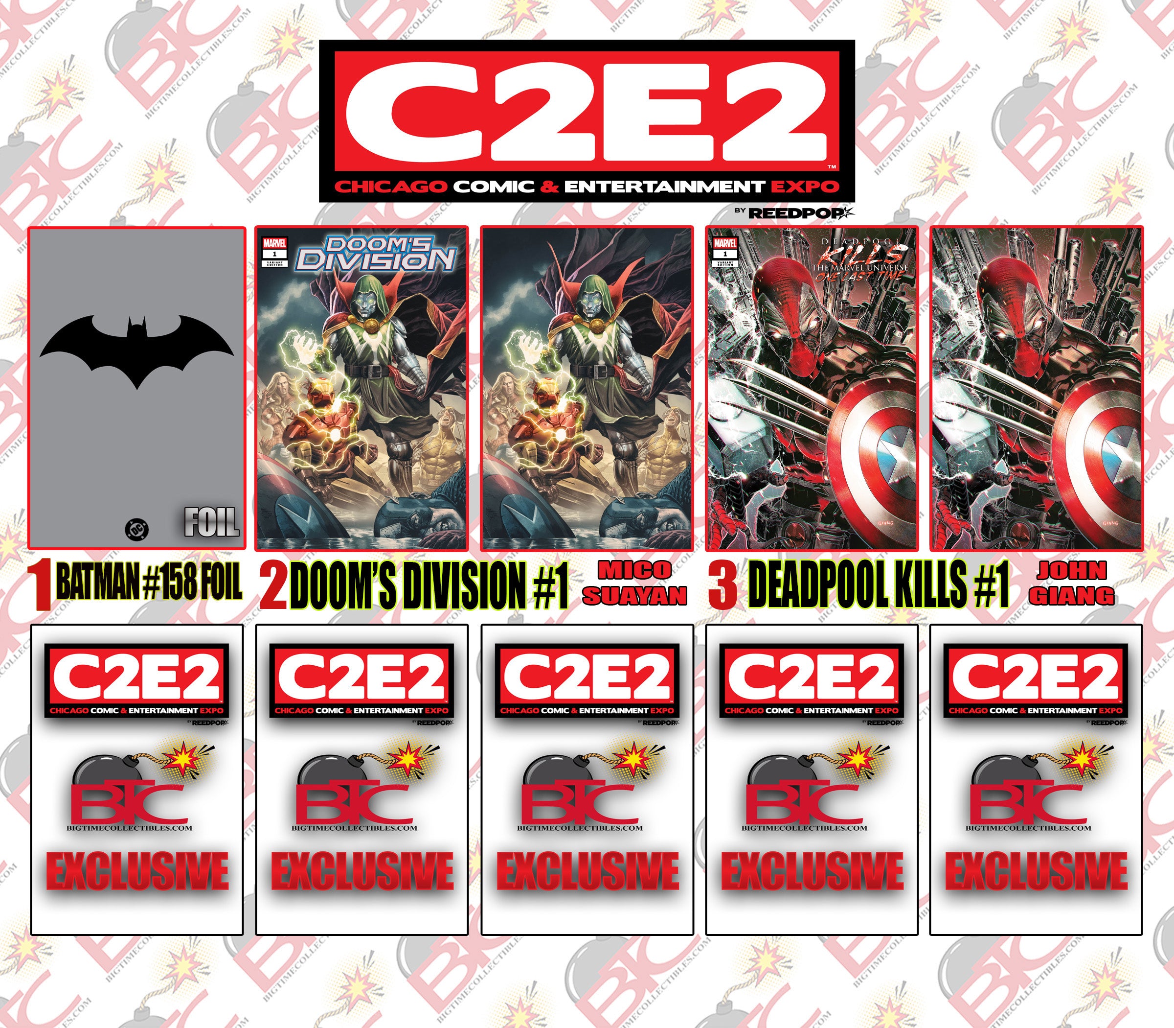 BTC C2E2 ULTIMATE 10-PACK BUNDLE. LIMITED TO 50 BUNDLES.