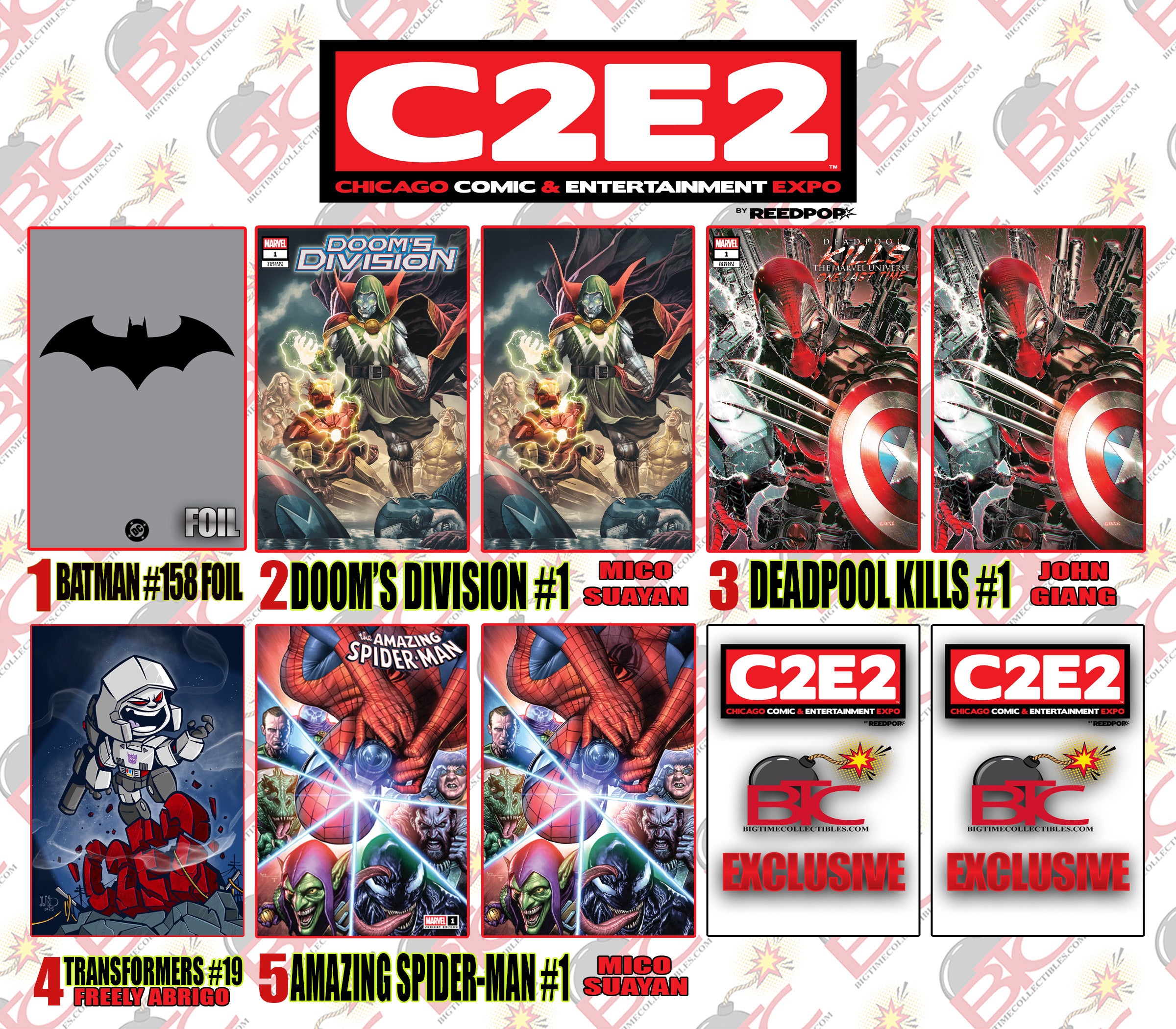 BTC C2E2 ULTIMATE 10-PACK BUNDLE. LIMITED TO 50 BUNDLES.