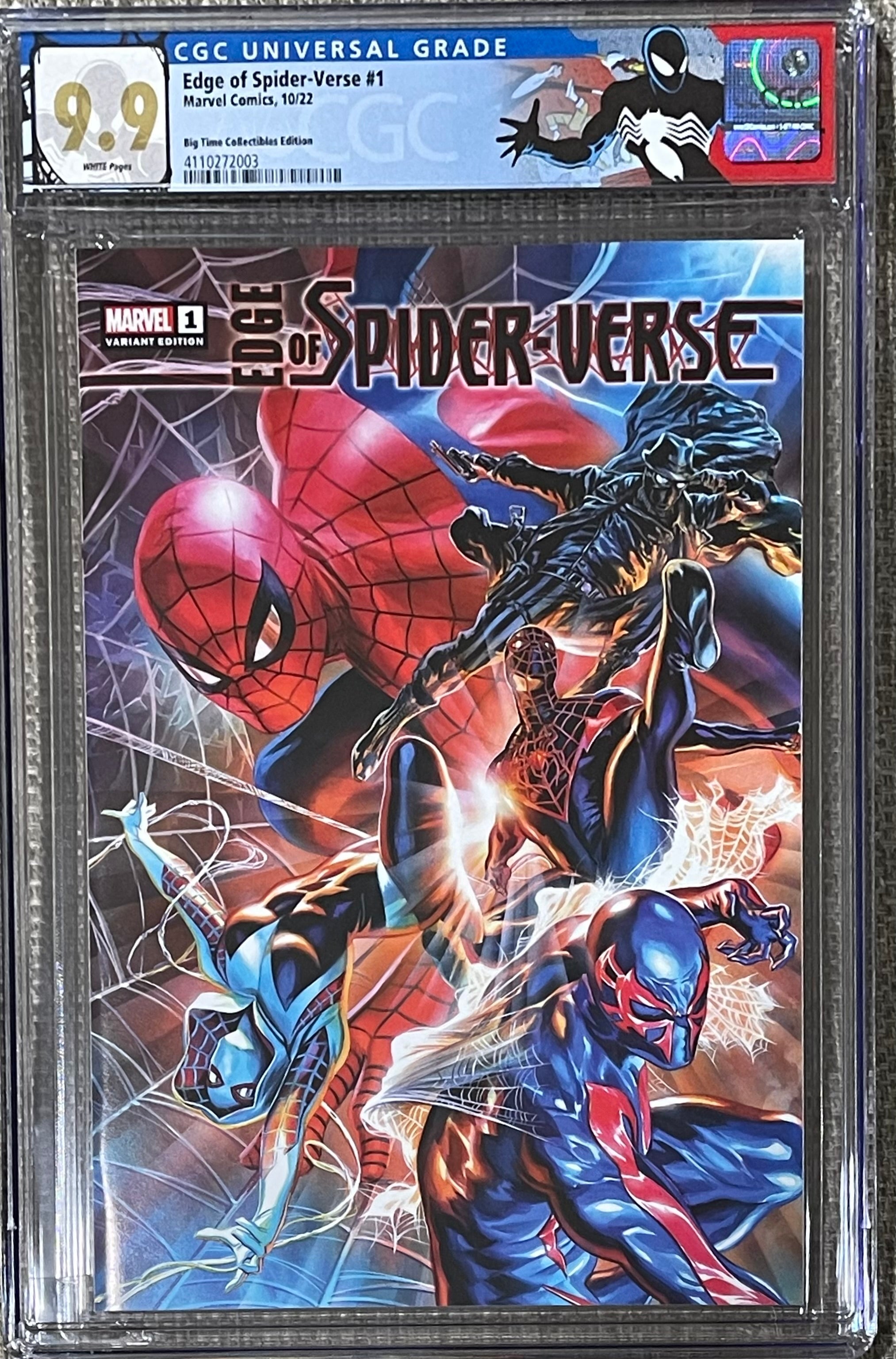 EDGE OF SPIDER-VERSE #1 FELIPE MASSAFERA EXCLUSIVE VARIANT CGC 9.9 MINT (C114)