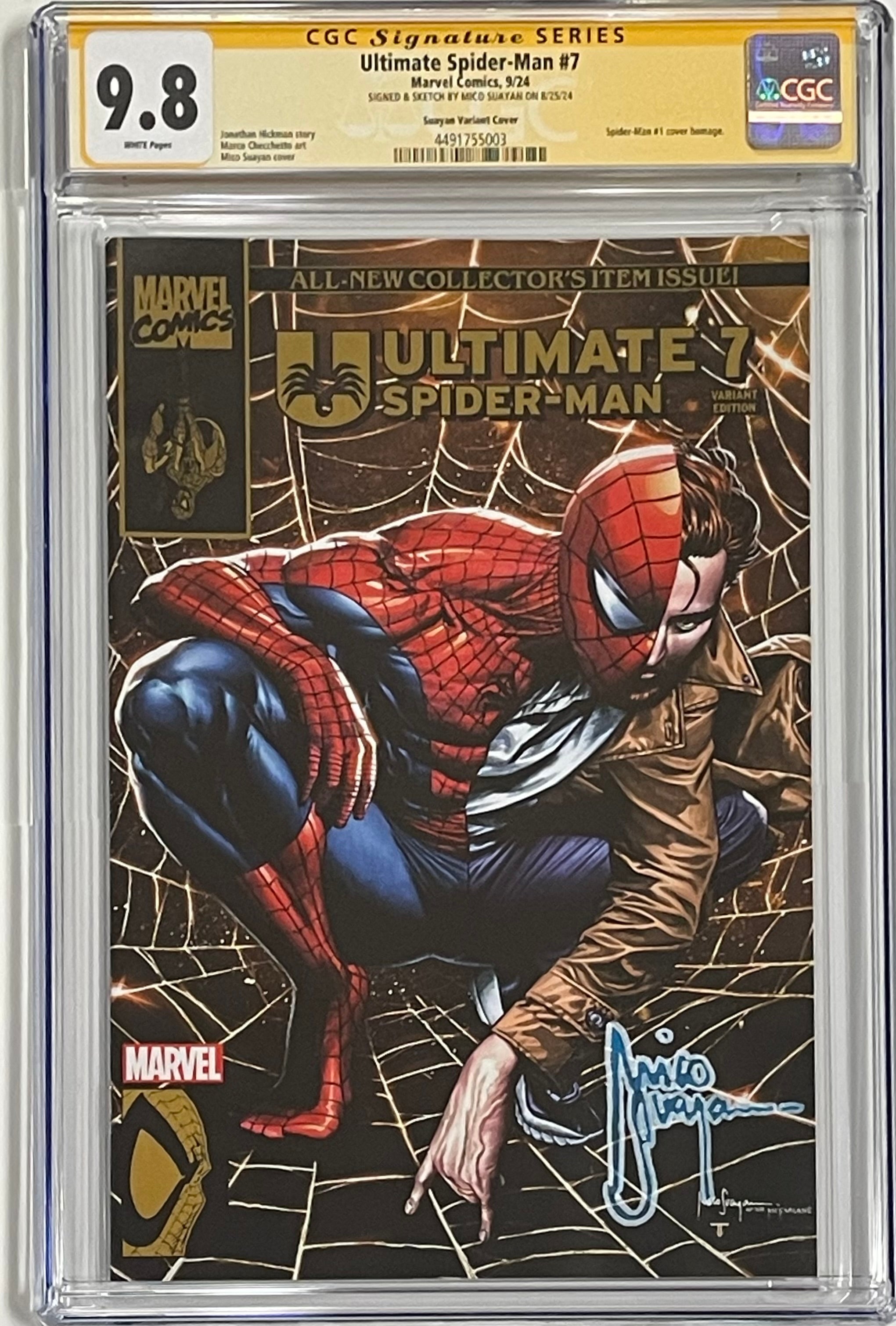 ULTIMATE SPIDER-MAN #7 MICO SUAYAN EXCLUSIVE VARIANT SPECIAL SIGNATURE BY MICO SUAYAN CGC 9.8 (C75)