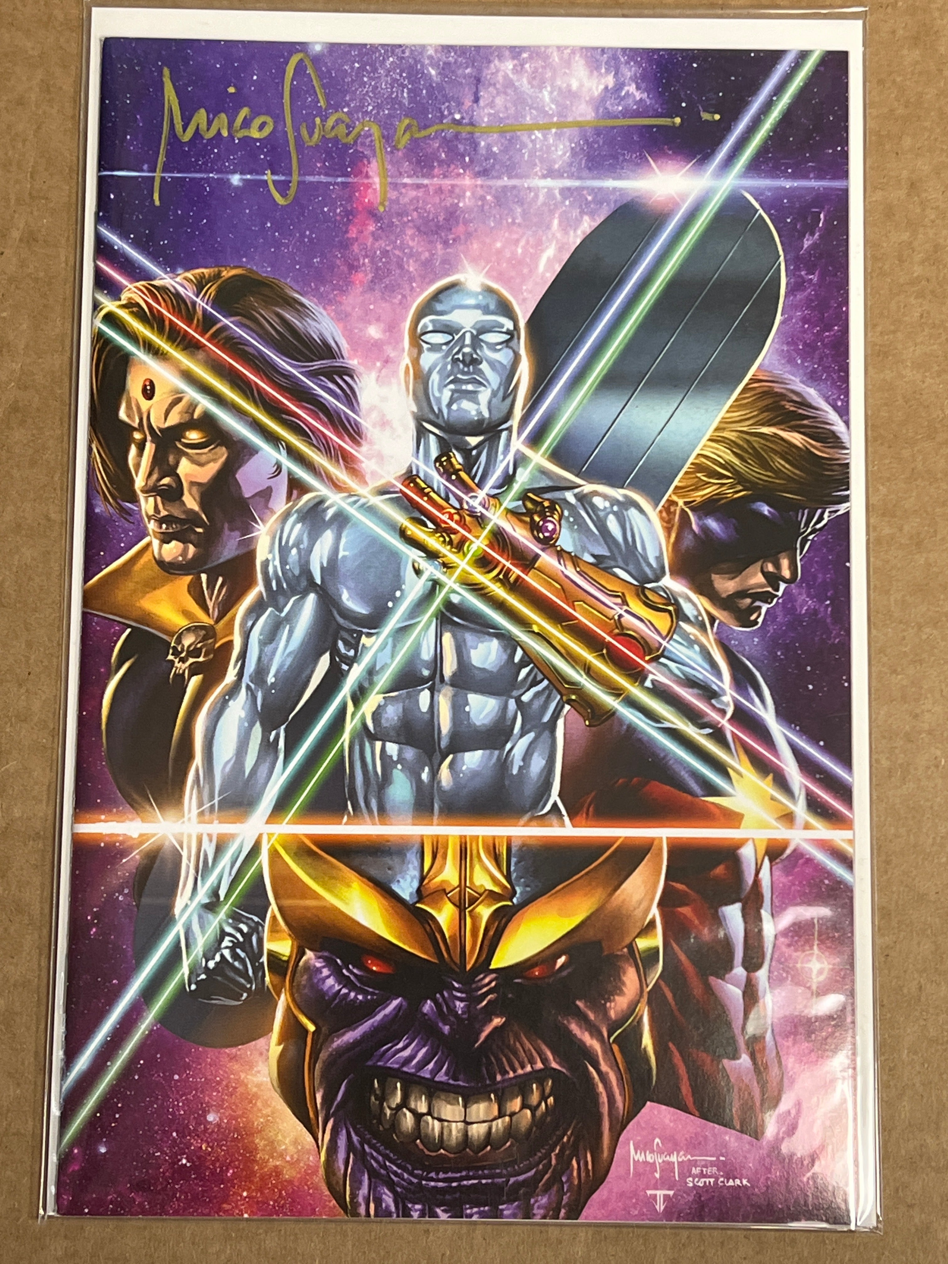 SILVER SURFER REBIRTH #1 VIRGIN VARIANT SIGNED BY MICO SUAYAN WITH COA (SS 2)