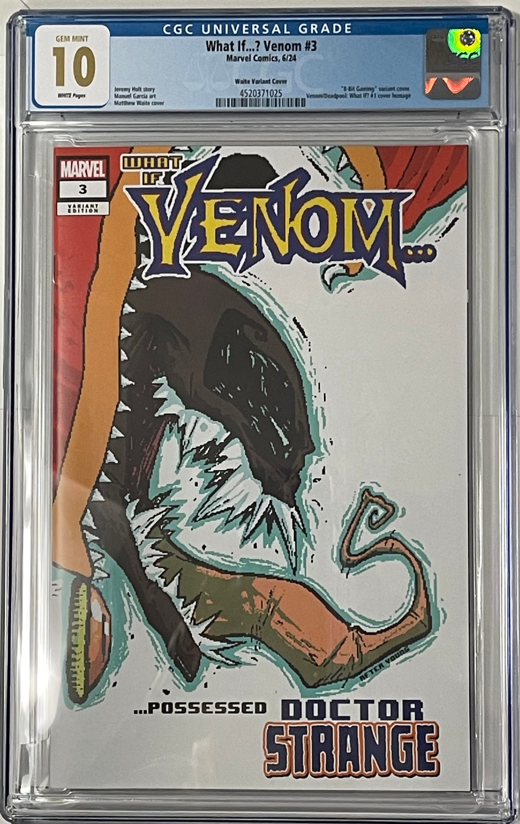 WHAT IF...? VENOM #3 MATTHEW WAITE EXCLUSIVE SKOTTIE YOUNG HOMAGE CGC 10 GEM MINT (C16)