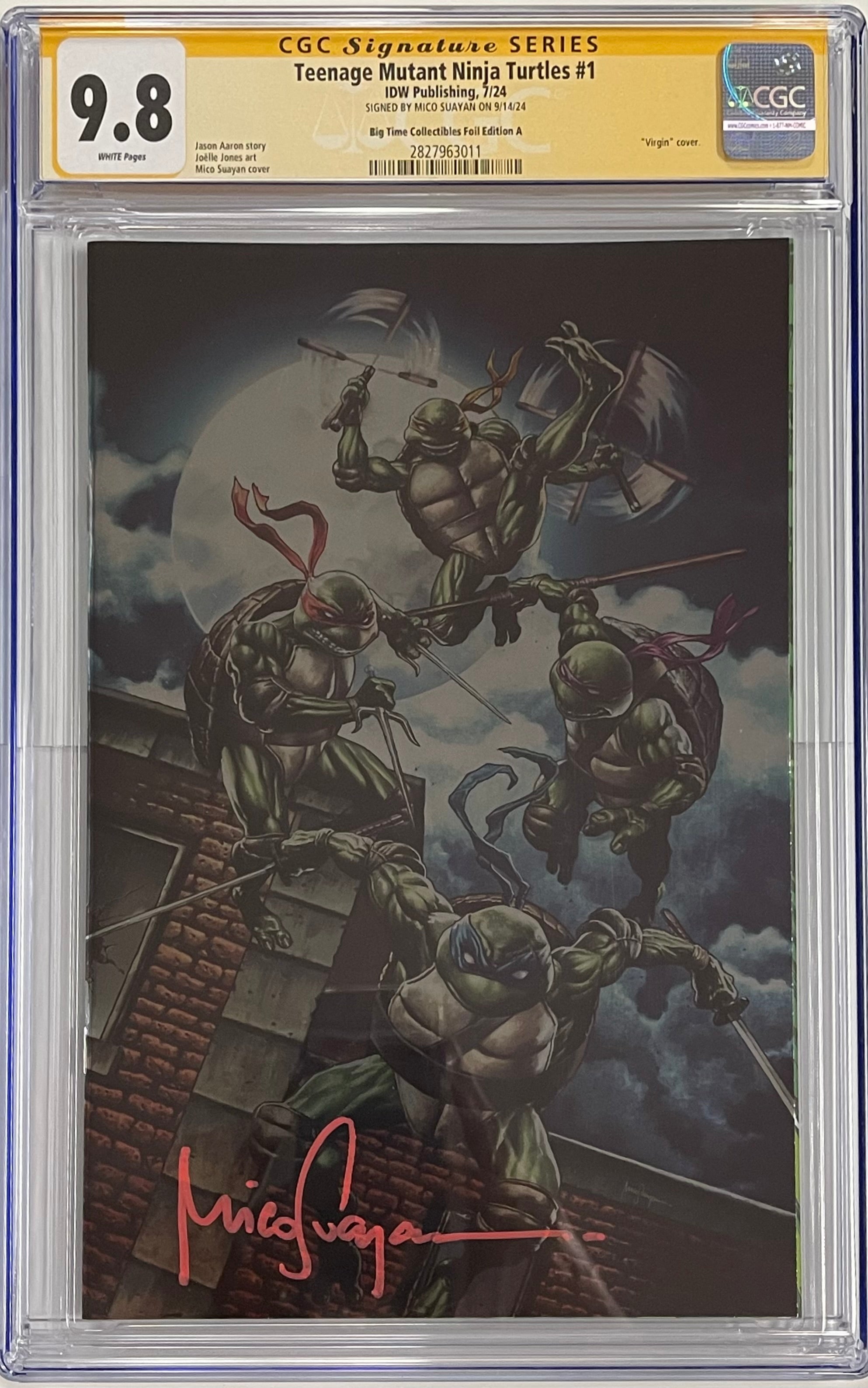 Teenage Mutant Ninja Turtles (2024) #1 MICO SUAYAN EXCLUSIVE FOIL EDITION SIGNED BY MICO SUAYAN CGC 9.8 (C103)