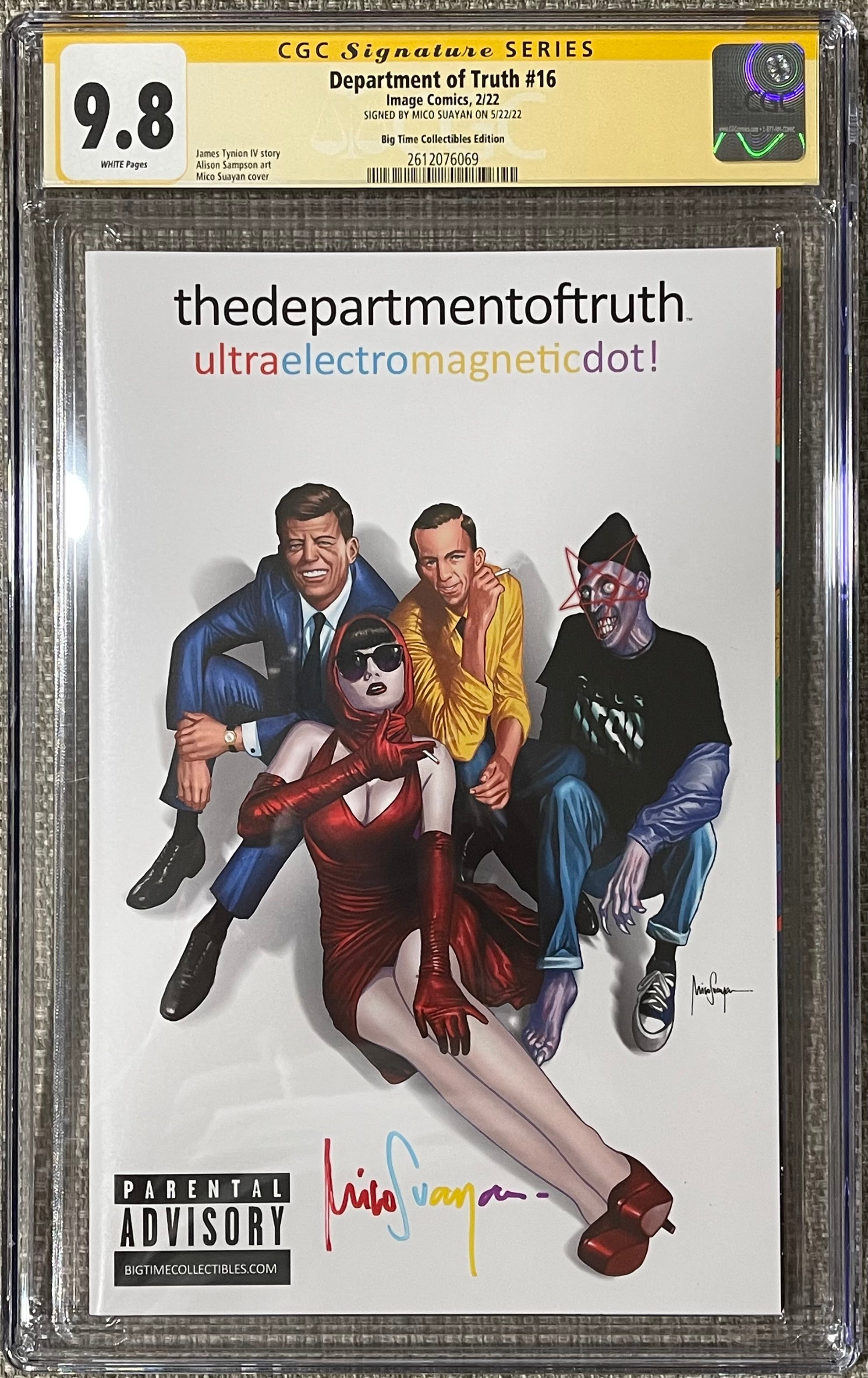 DEPARTMENT OF TRUTH #16 EXCLUSIVE CGC 9.8 MULTICOLOR SIGS BY MICO SUAYAN CGC 9.8 (C114)