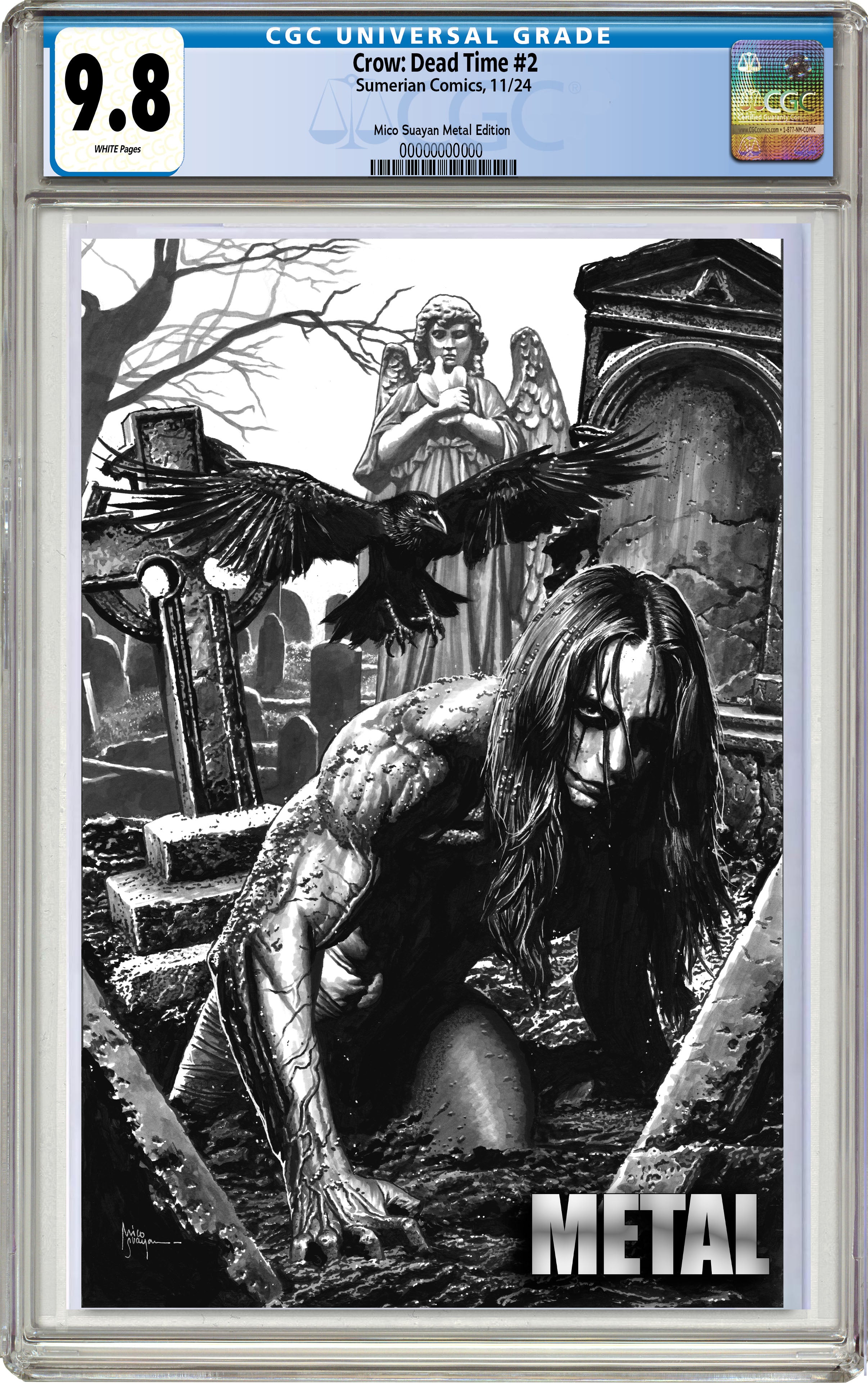 CROW DEAD TIME #2 MICO SUAYAN EXCLUSIVE VIRGIN METAL EDITION OPTIONS LIMITED TO 50 11-06-24