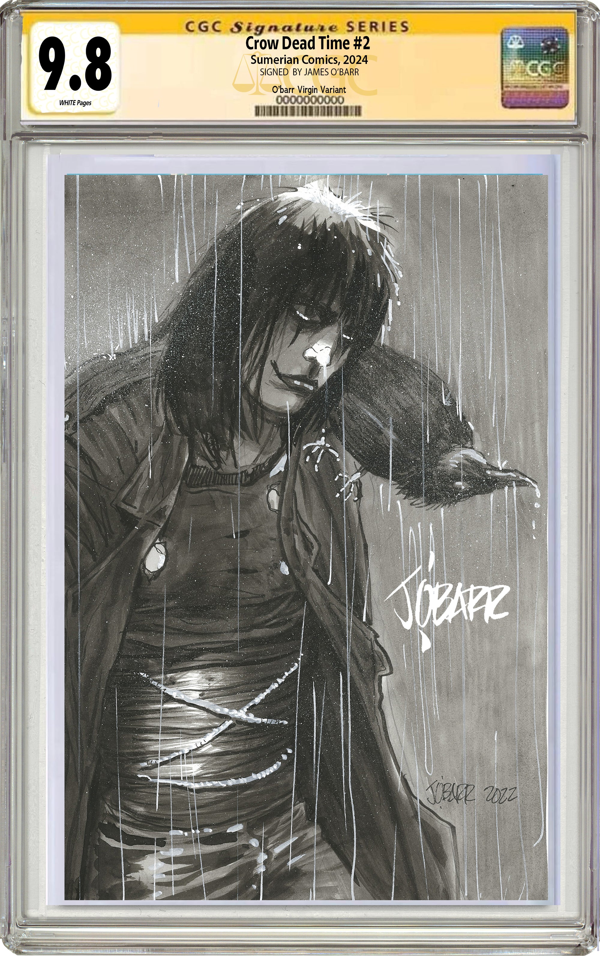 CROW DEAD TIME #2 JAMES O'BARR FANEXPO DALLAS EXCLUSIVE VIRGIN VARIANT