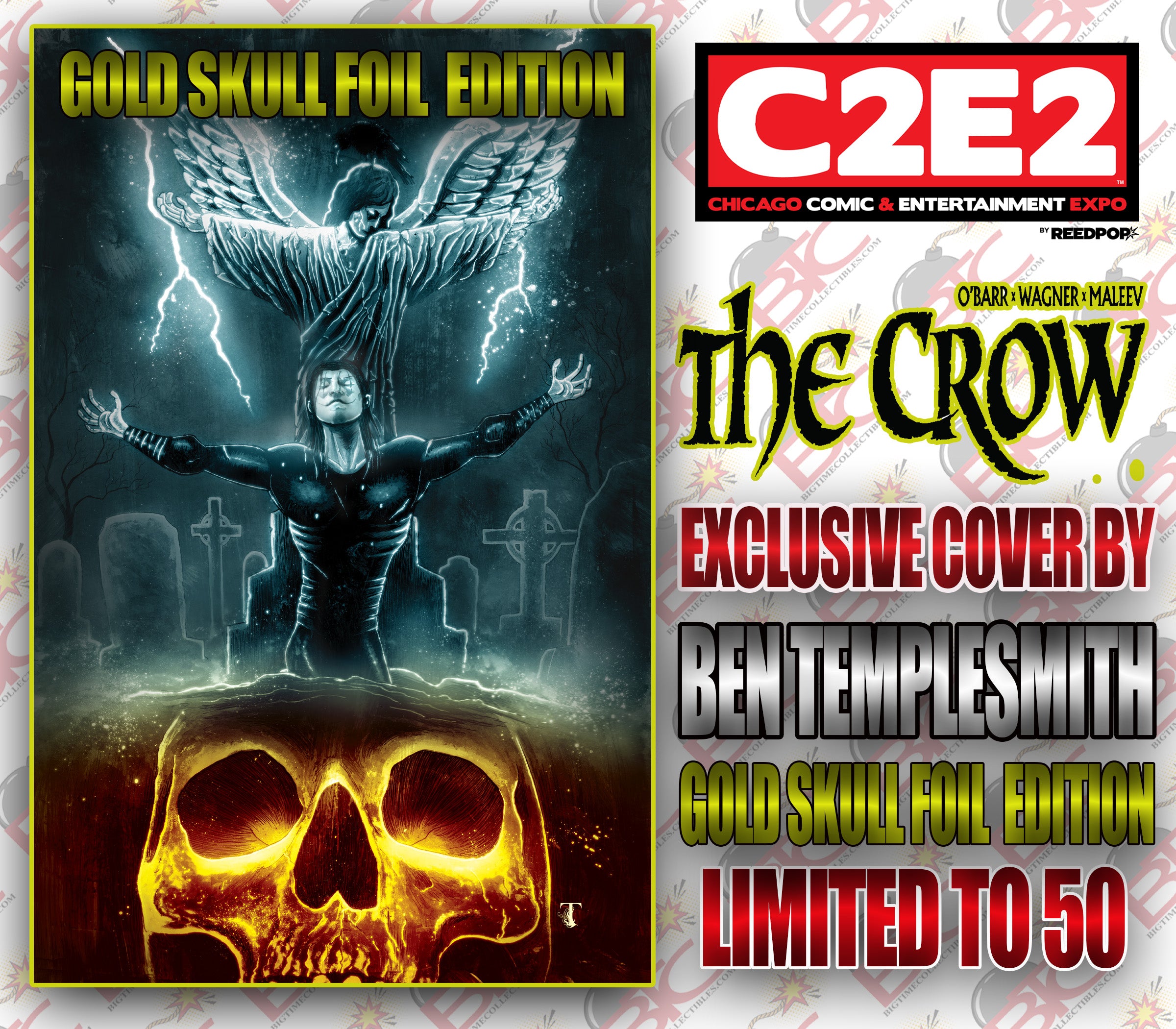CROW DEAD TIME #1 BEN TEMPLESMITH C2E2 EXCLUSIVE VARIANT COVERS