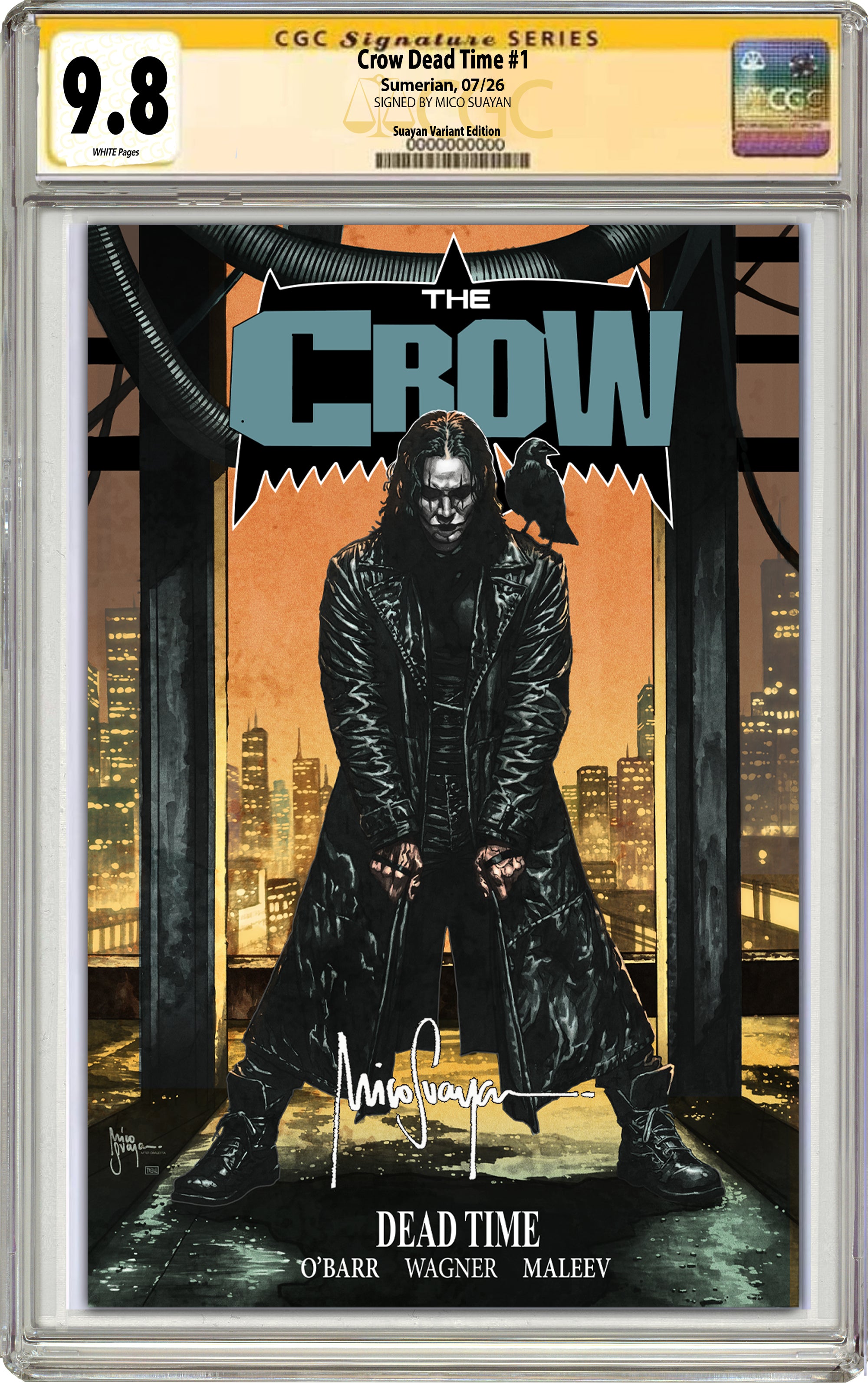 アメコミリーフ Crow: Dead Time #1 CGC 9.8 サイン入り CROW DEAD TIME #1 THE ABSOLUTE EDITION BY MICO SUAYAN