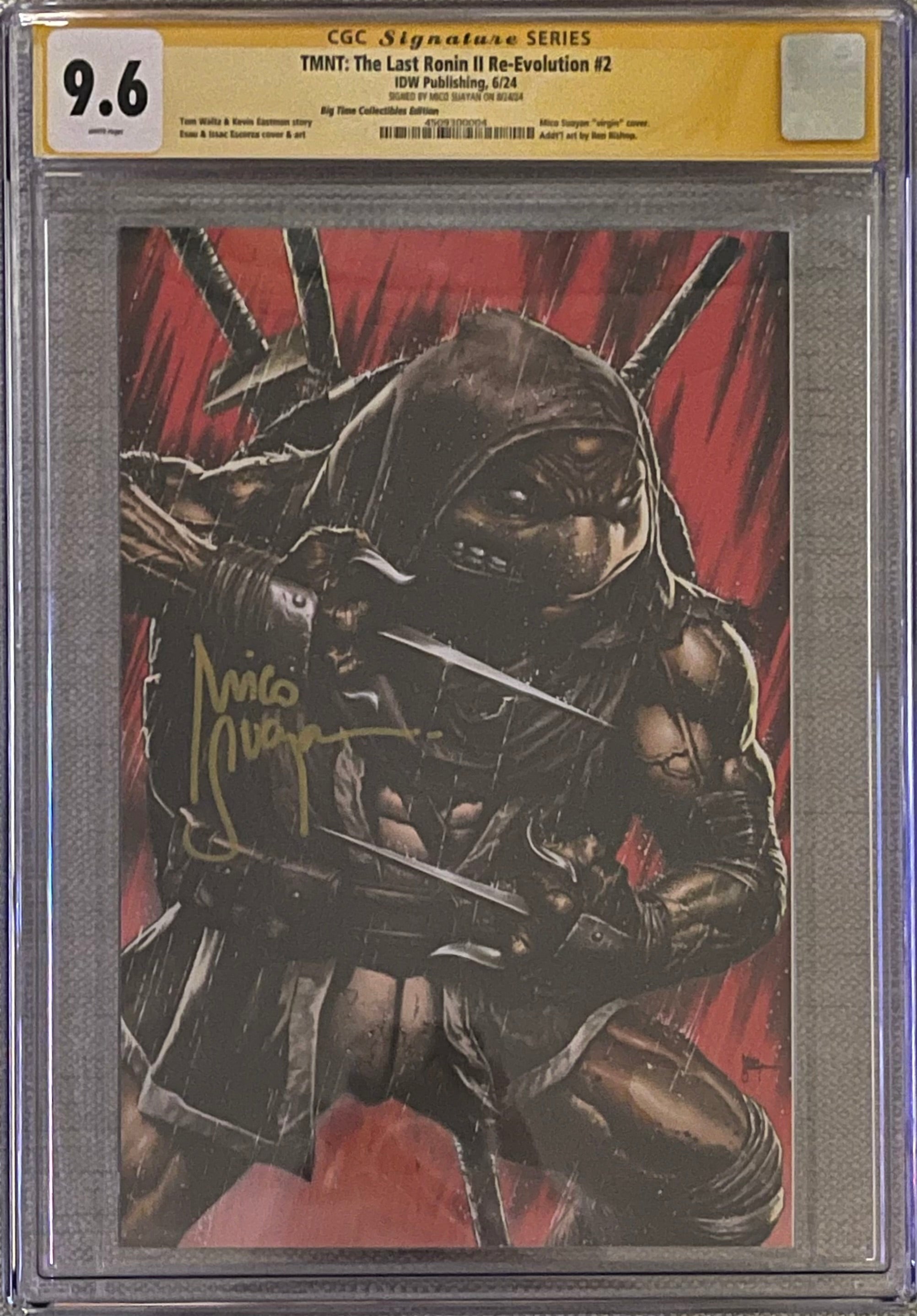 TMNT THE LAST RONIN RE-EVOLUTION #2 MICO SUAYAN EXCLUSIVE VARIANT SIGNED BY MICO SUAYAN CGC 9.6 (C113)