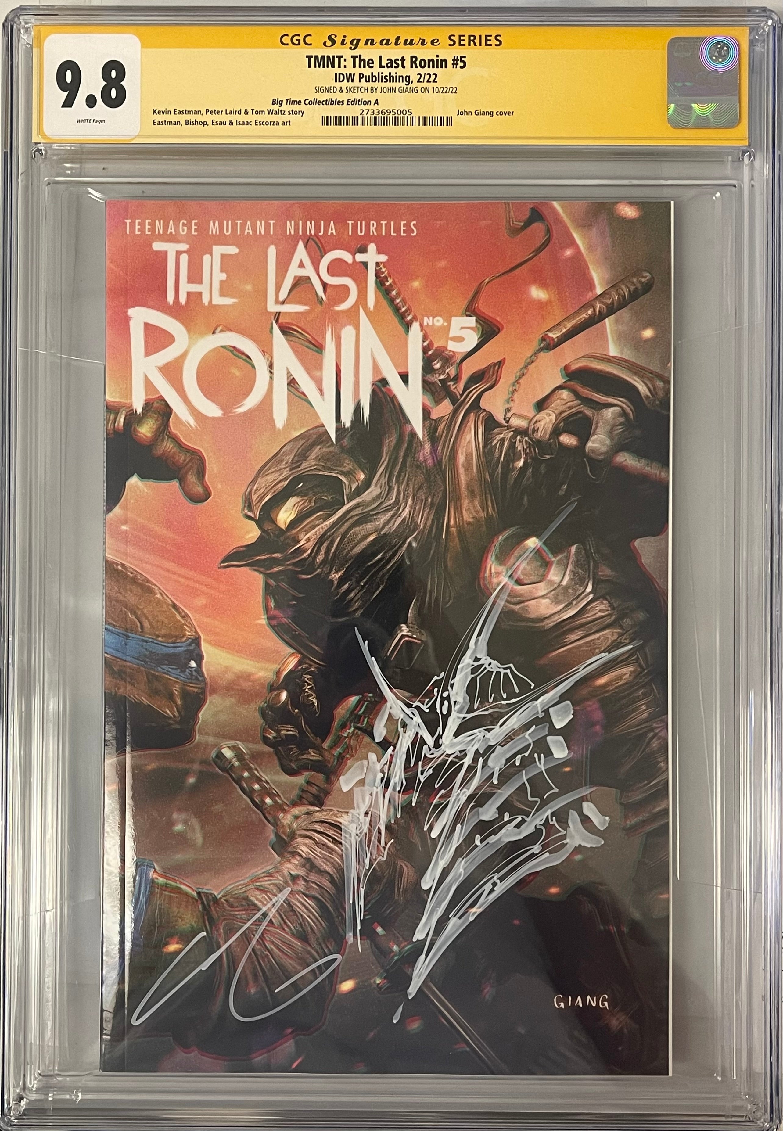 TMNT THE LAST #5 EXCLUSIVE TRADE DRESS SIGNED & SKETCHED BY JOHN GIANG CGC 9.8 (IN STOCK) C41