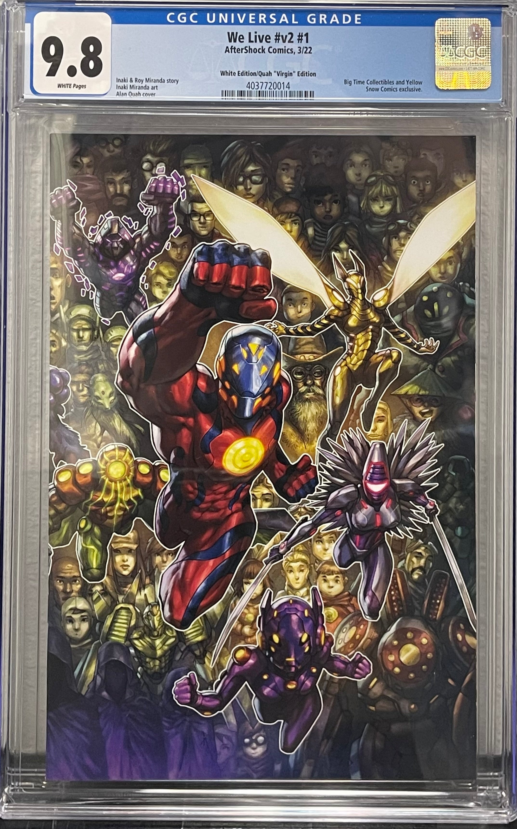 WE LIVE AGE OF THE PALLADIONS WHITE #1 ALAN QUAH EXCLUSIVE VIRGIN VARIANT CGC 9.8 (IN STOCK) C24