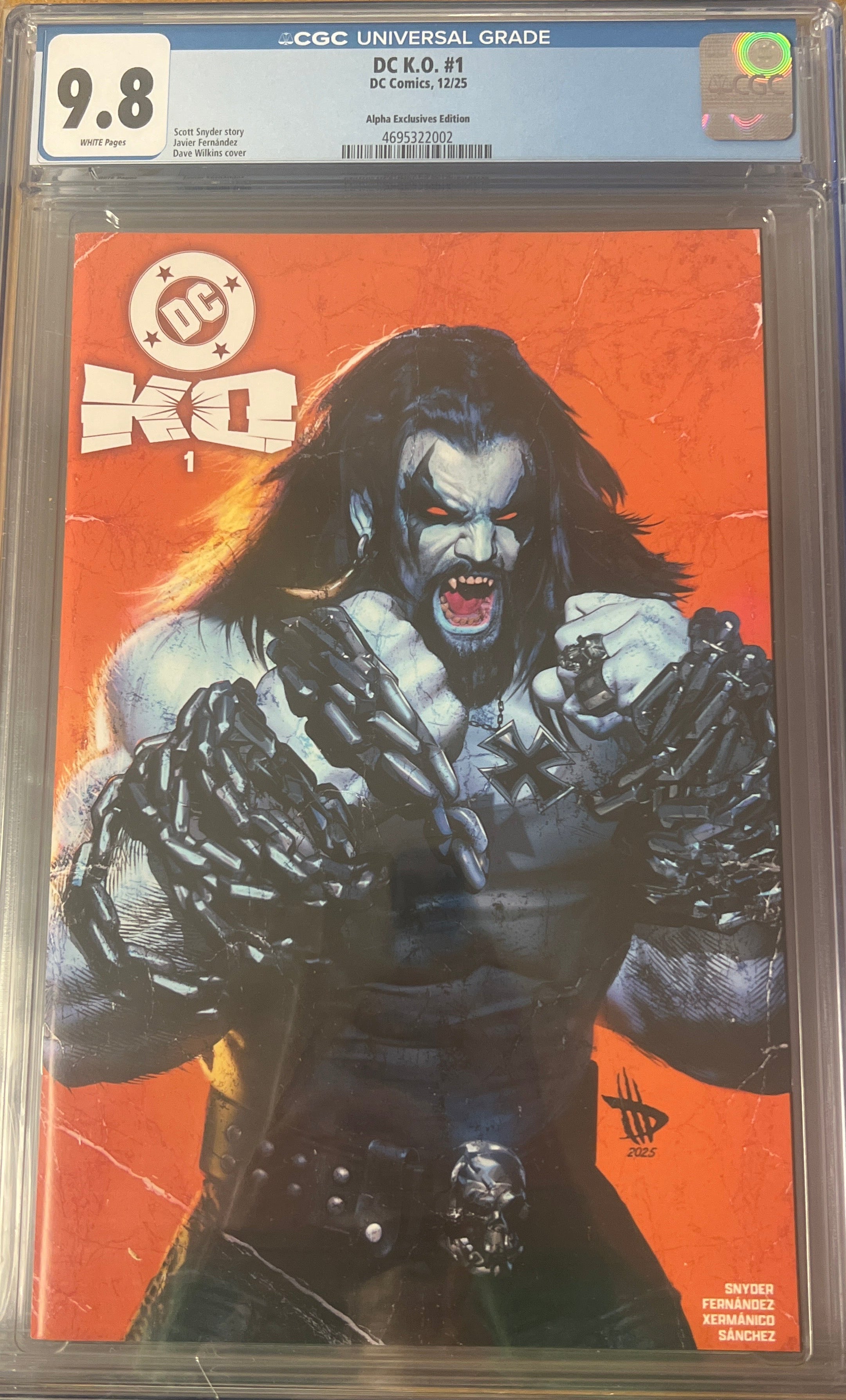 DC K.O. #1 DAVE WILKINS EXCLUSIVE TRADE DRESS VARIANT CGC 9.8 (C82)
