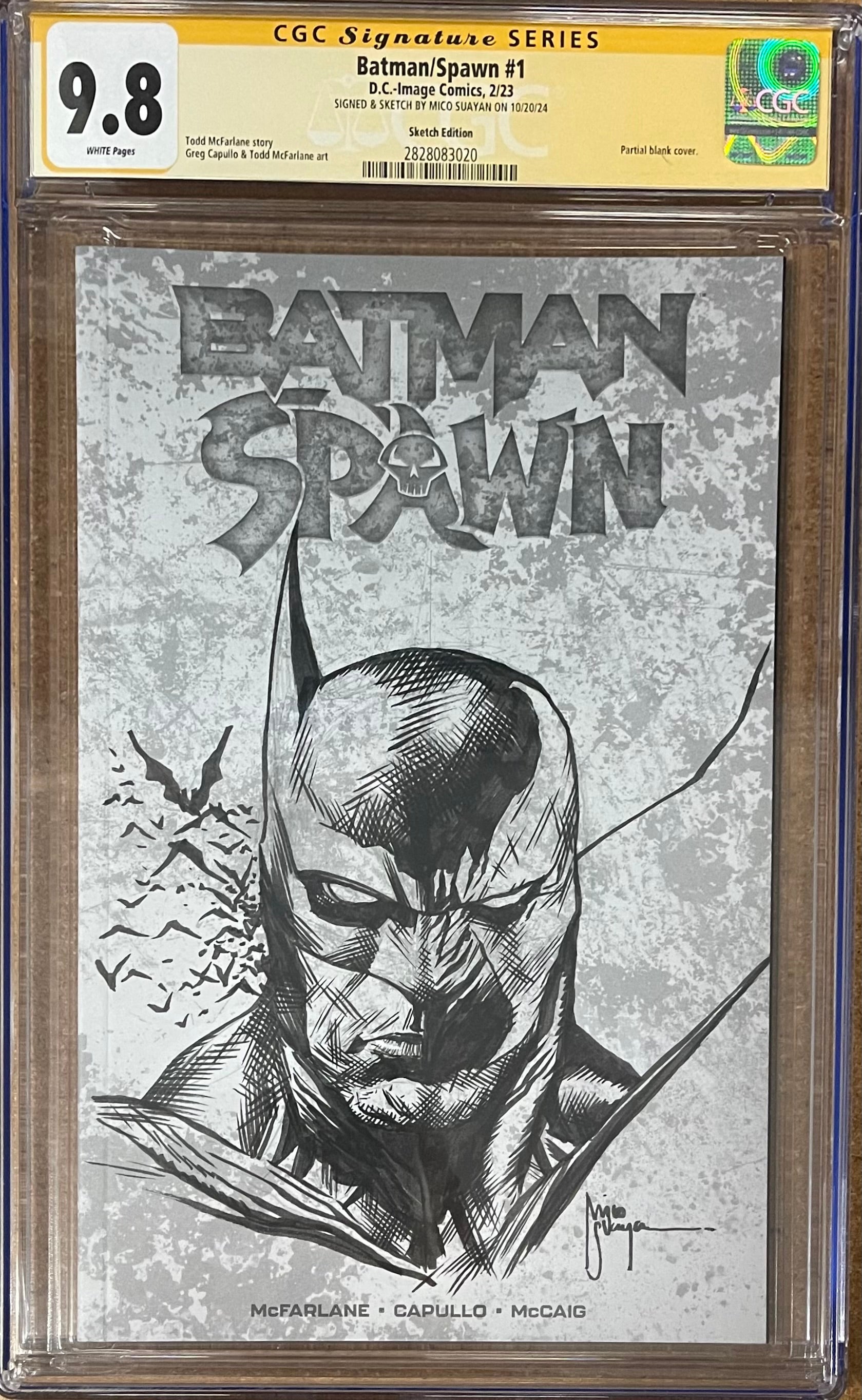 BATMAN/SPAWN #1 MICOS SUAYAN COMMISSION PIECE CGC 9.8 (IN STOCK) C71