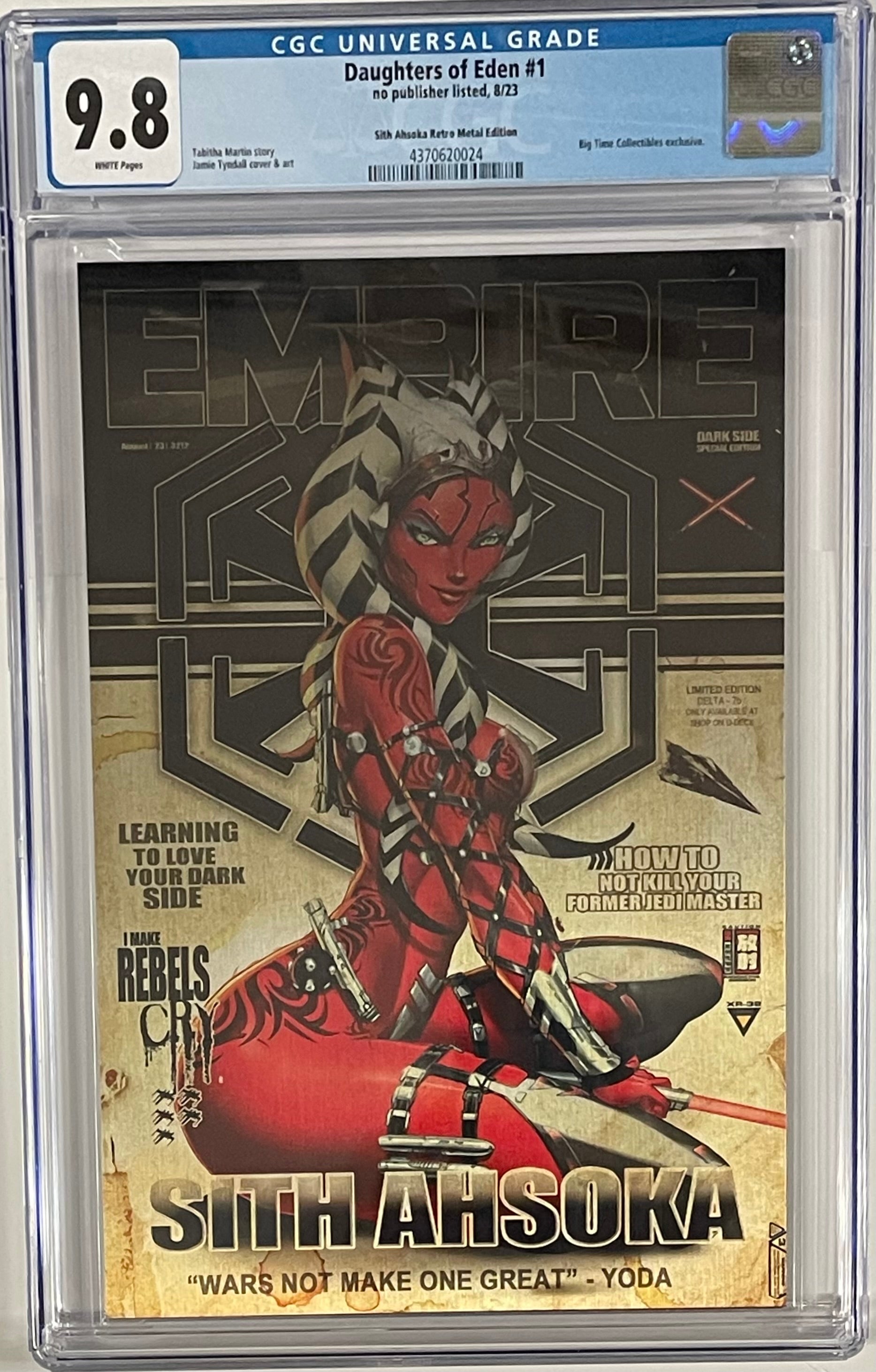 DAUGHTERS OF EDEN #1 SITH AHSOKA RETRO METAL EDITION CGC 9.8 (C102)