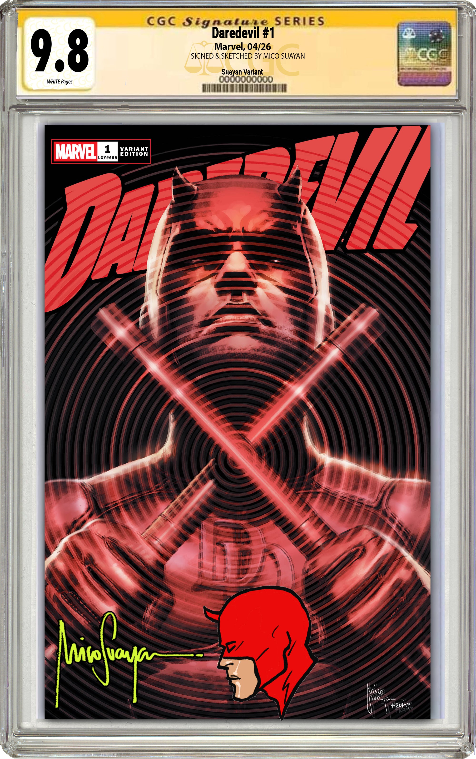 DAREDEVIL #1 MICO SUAYAN C2E2 EXCLUSIVE VARIANT COVERS [04-01-26]