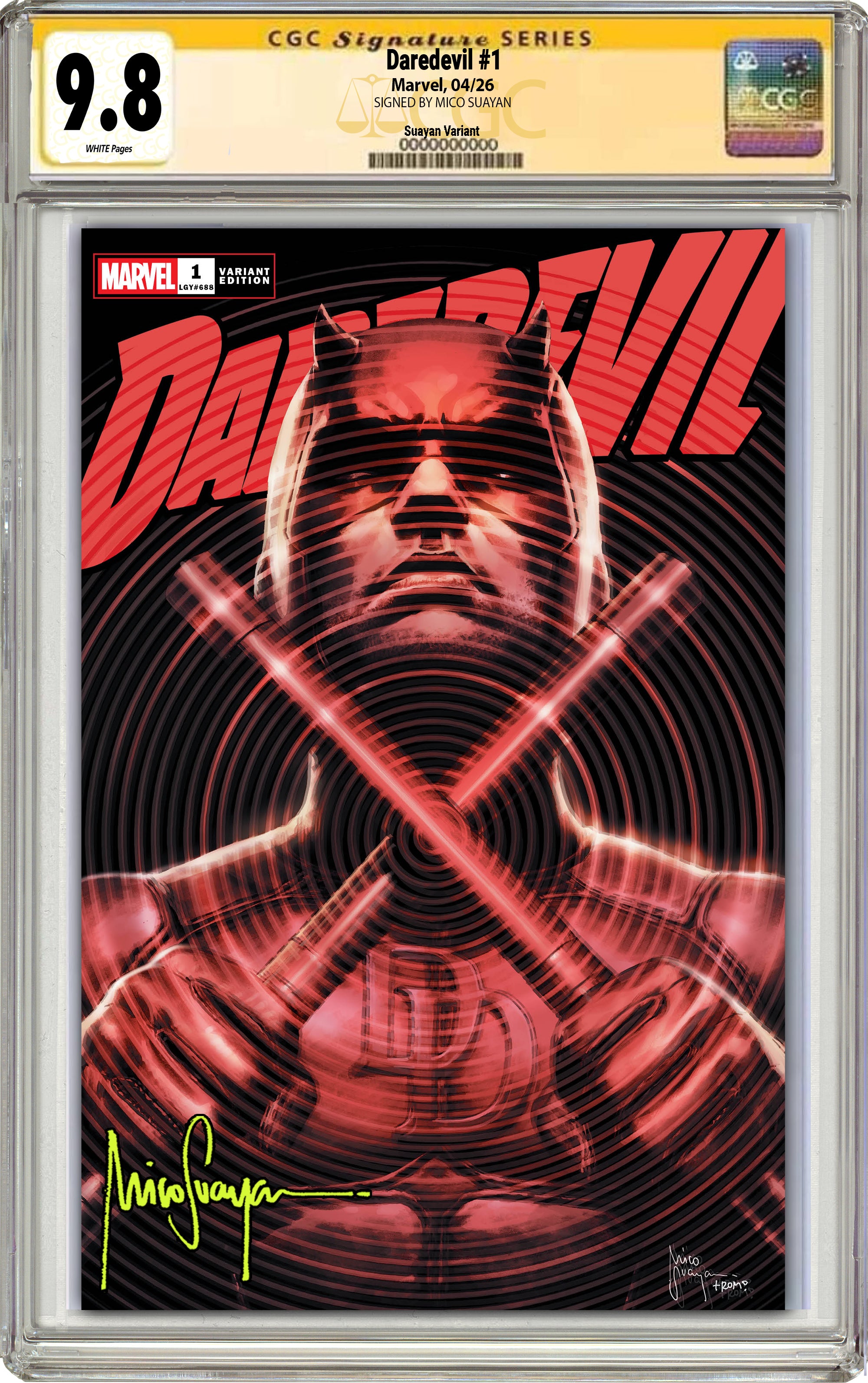 DAREDEVIL #1 MICO SUAYAN C2E2 EXCLUSIVE VARIANT COVERS [04-01-26]