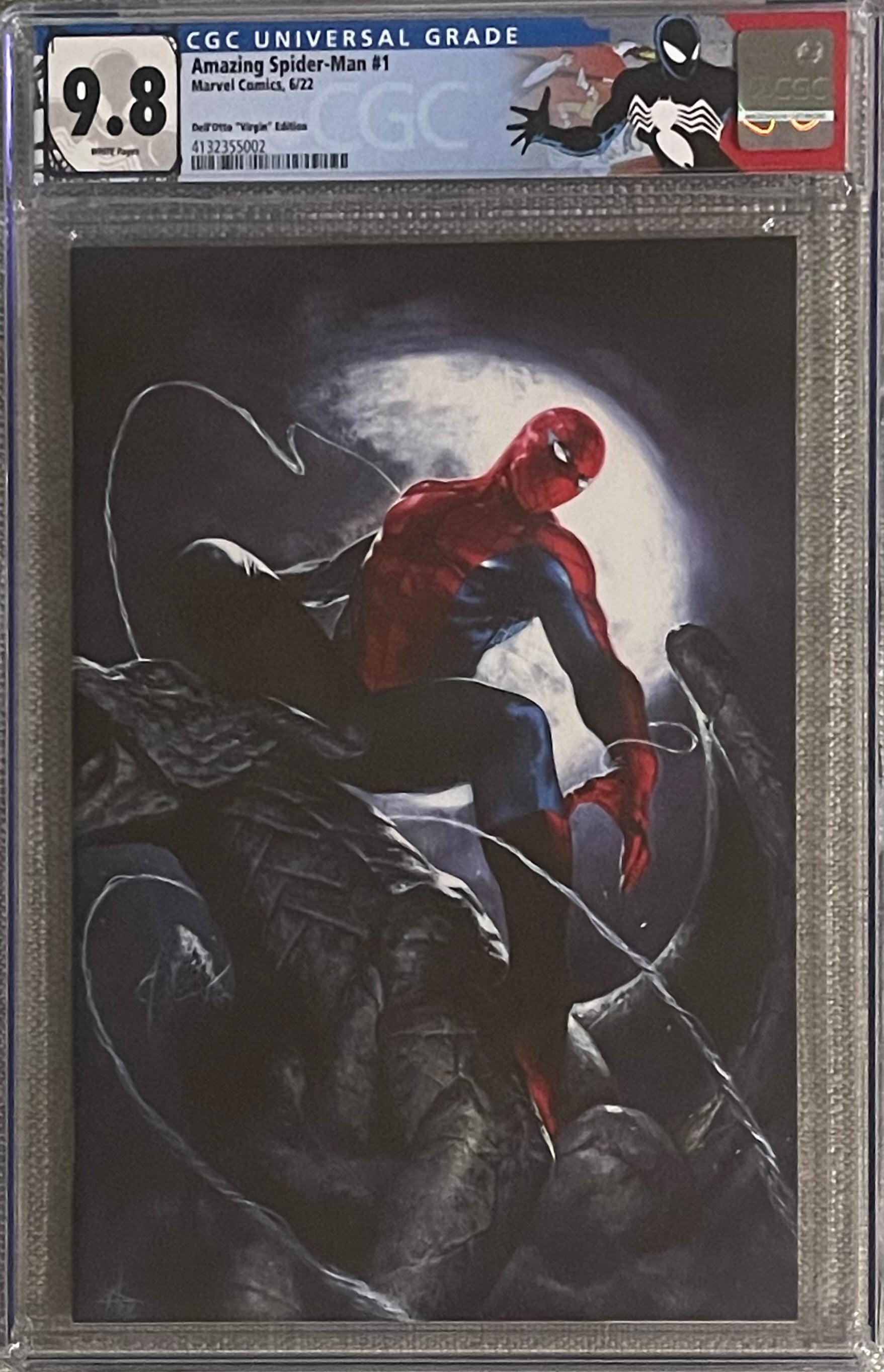 AMAZING SPIDER-MAN #1 GABRIELE DELL'OTTO EXCLUSIVE VIRGIN VARIANT CGC 9.8 W/SPIDER-MAN CUSTOM LABEL (C112)