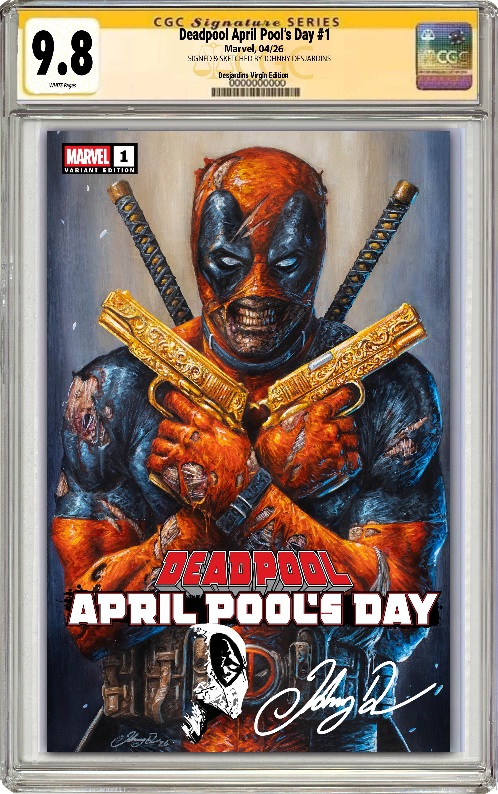 DEADPOOL APRIL POOL'S DAY #1 JOHNNY DESJARDINS EXCLUSIVE VARIANT COVERS