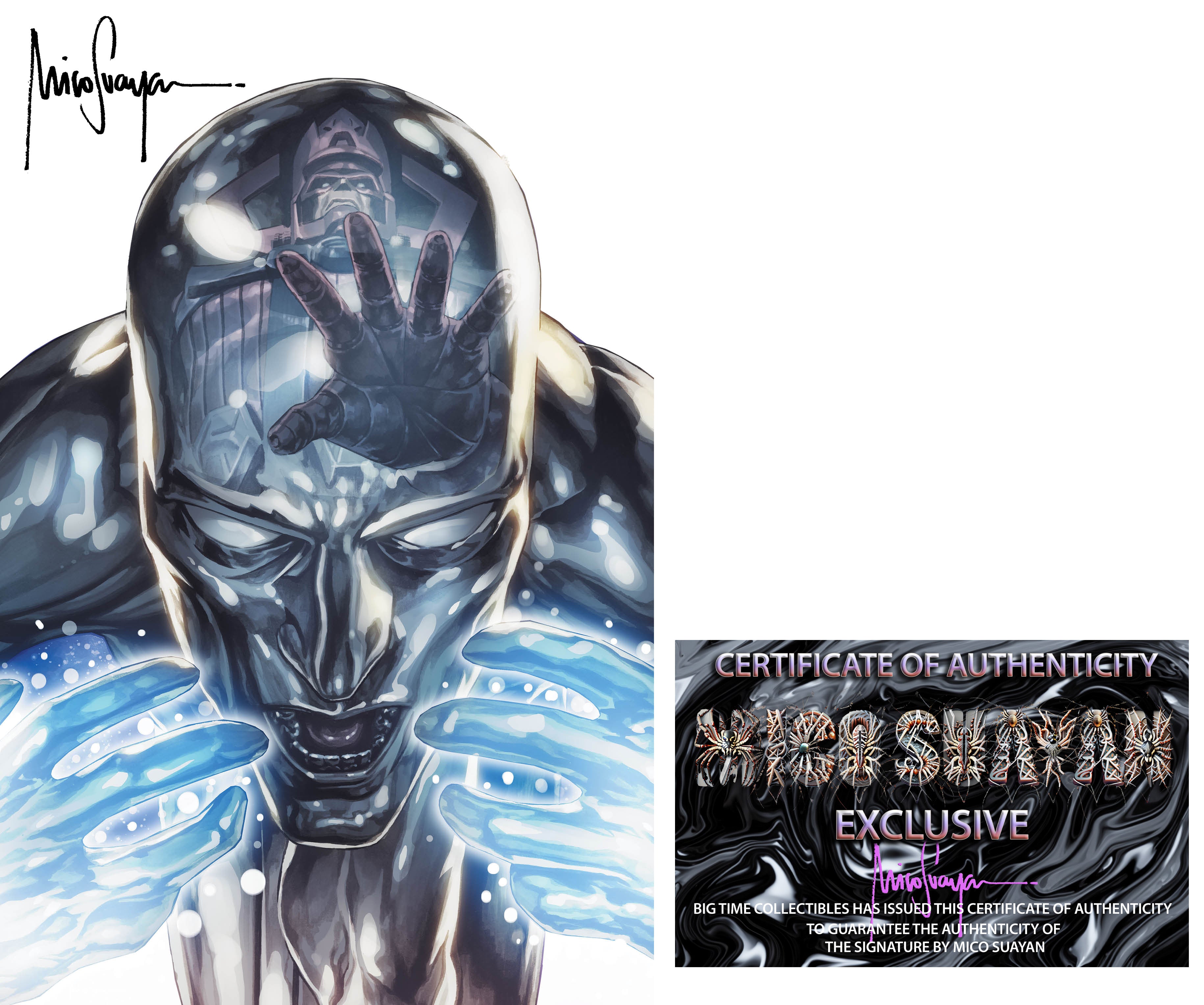 DEATH OF THE SILVER SURFER #1 MICO SUAYAN WHITEOUT HEROES CON SURPRISE DROP LIMITED TO 500 COPIES!!!