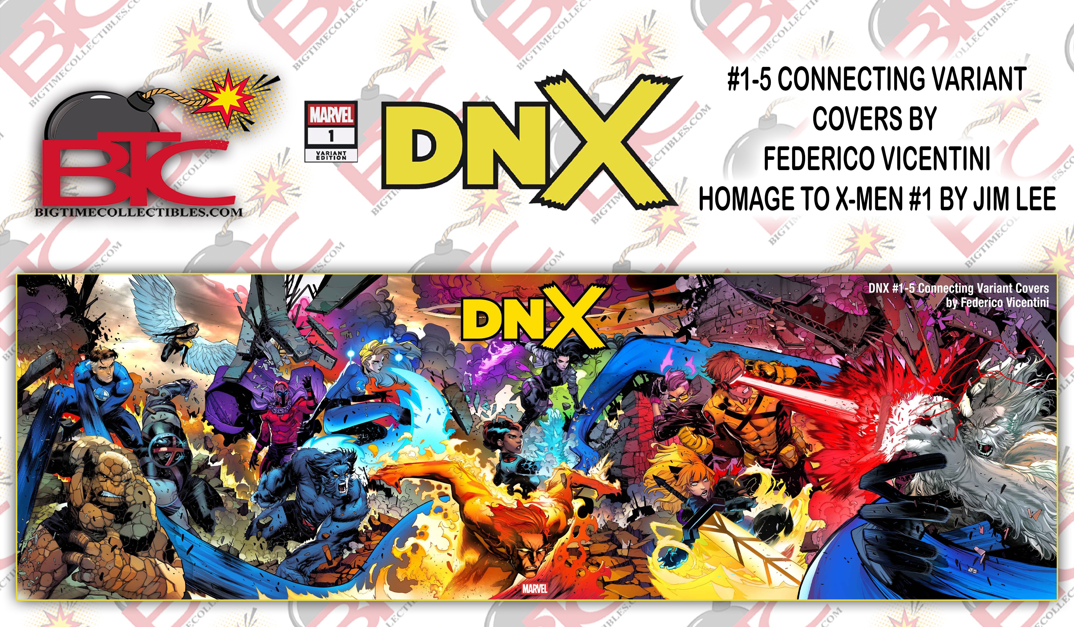 DNX #1-5 CONNECTING X-MEN #1 JIM LEE HOMAGE VARIANT COVERS BY FEDERICO VICENTINI  -- [01-2027 ]