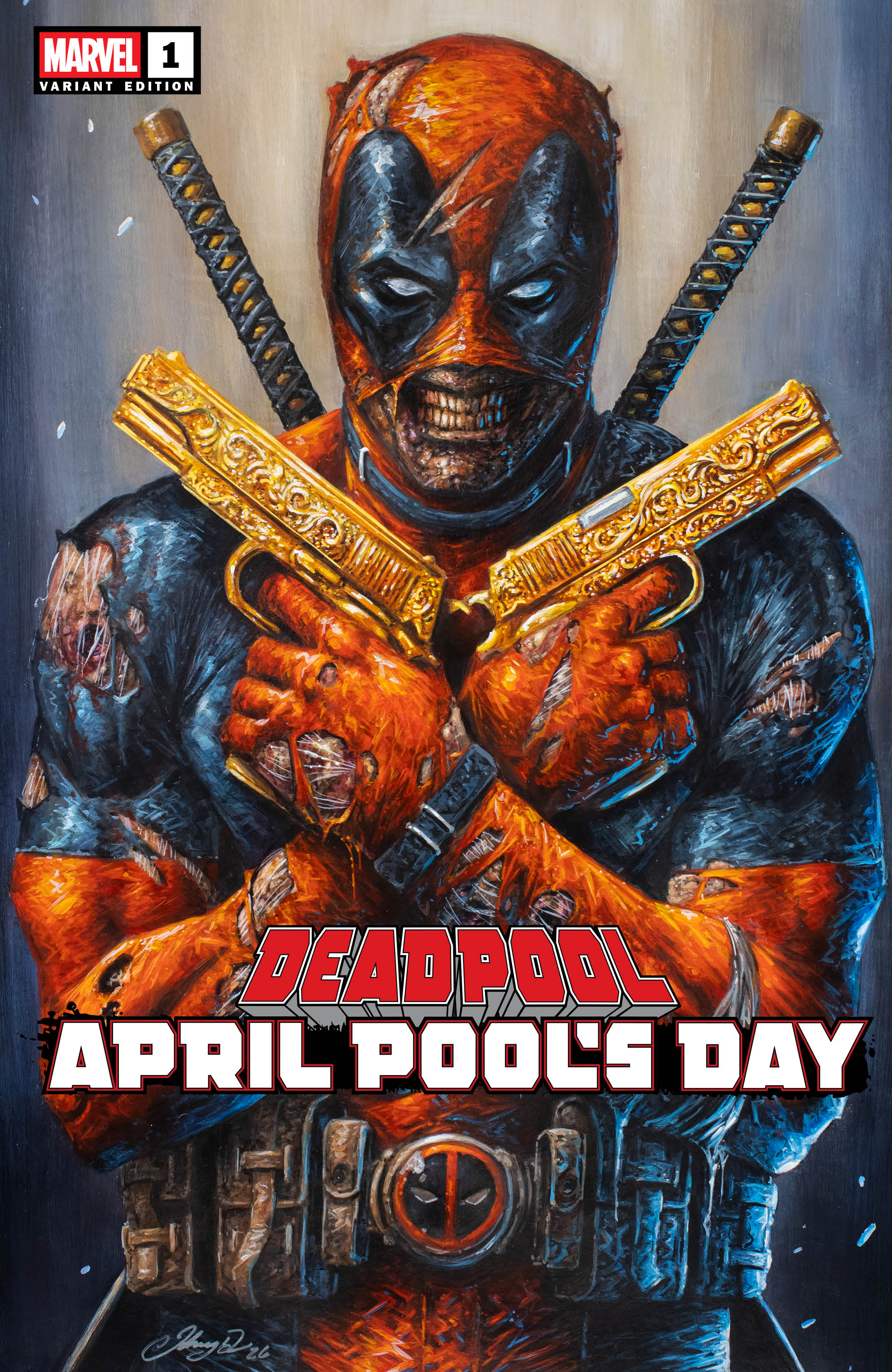 DEADPOOL APRIL POOL'S DAY #1 JOHNNY DESJARDINS EXCLUSIVE VARIANT COVERS