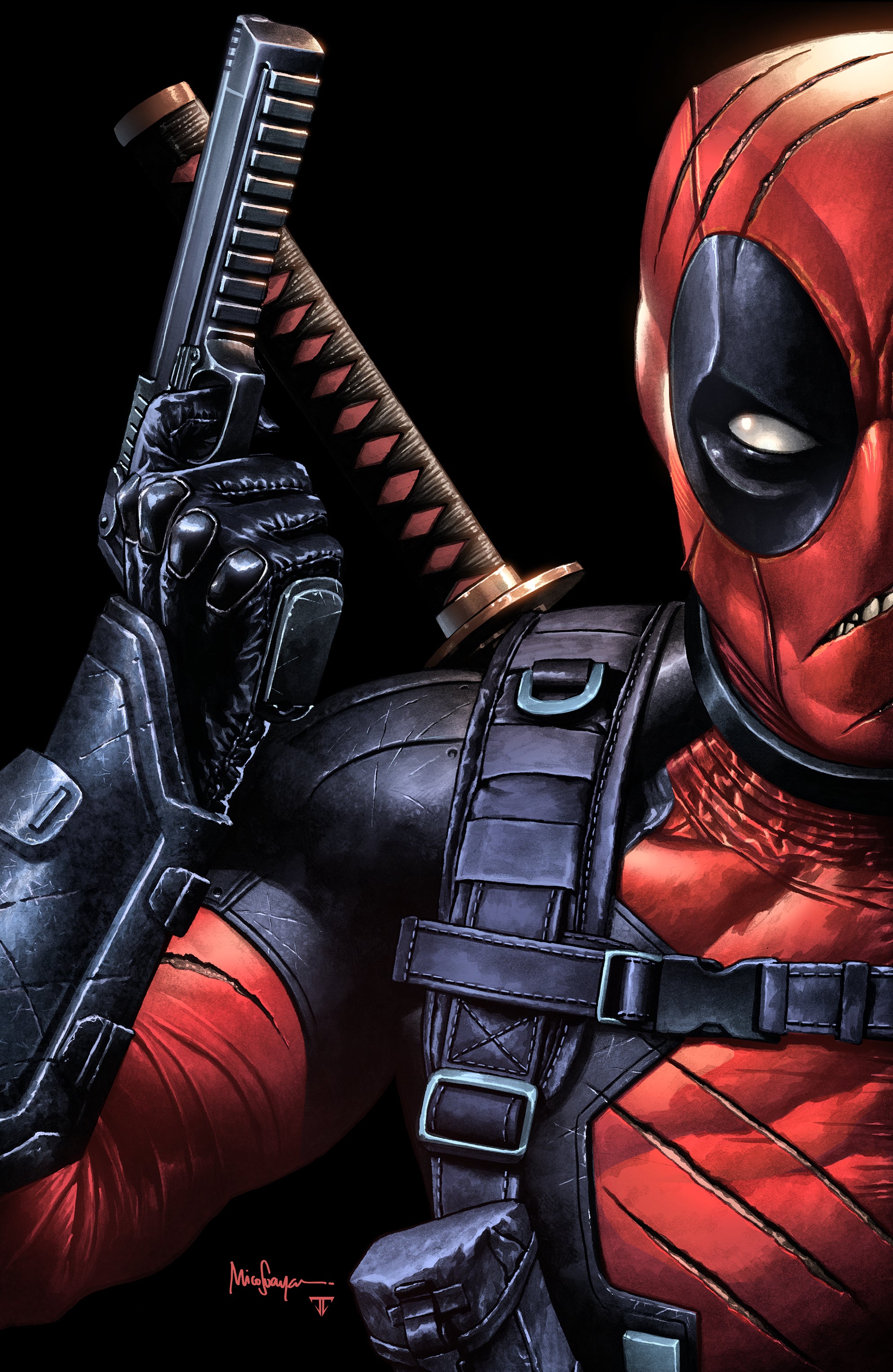 DEADPOOL WOLVERINE #9 MICO SUAYAN NYCC BATTLE DAMAGED EXCLUSIVE VARIANT