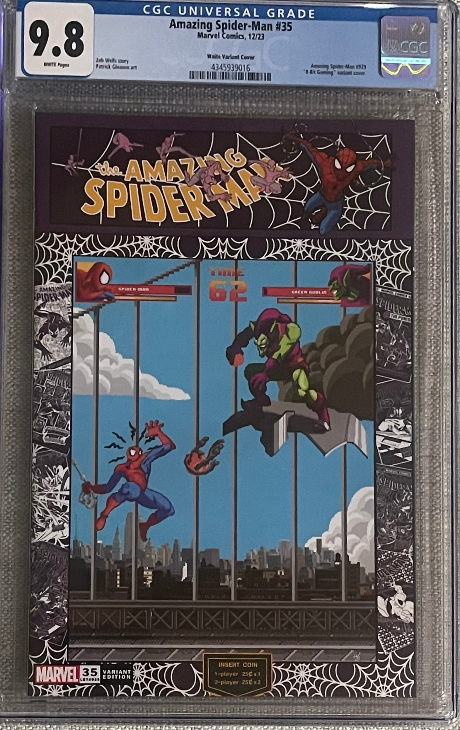 AMAZING SPIDER-MAN #35 MATTHEW WAITE 8-BIT GAMING EDITION CGC 9.8 (C112)