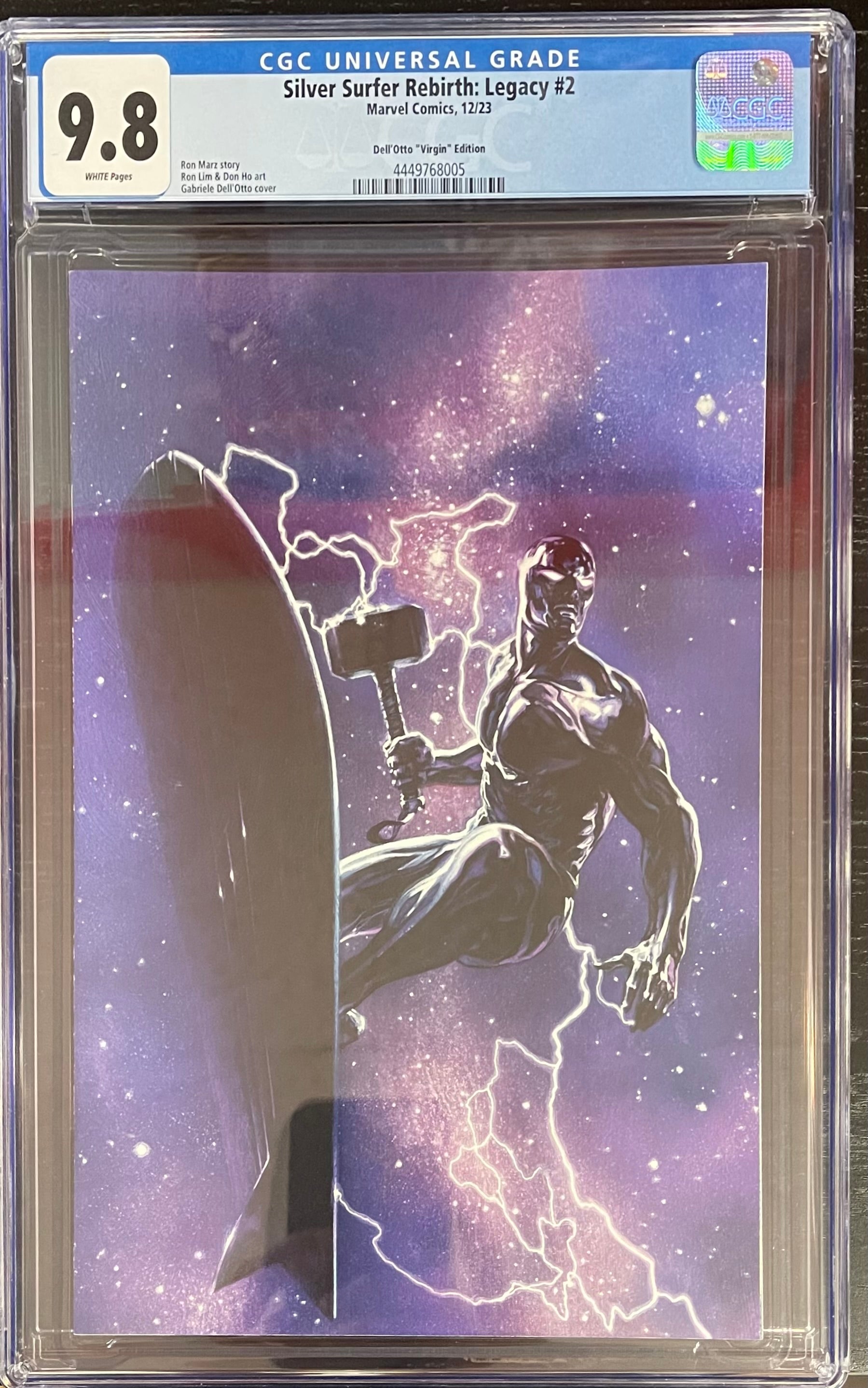 SILVER SURFER REBIRTH LEGACY #2 GABRIELE DELL'OTTO 1:100 VIRGIN VARIANT CGC 9.8 (IN STOCK) C21