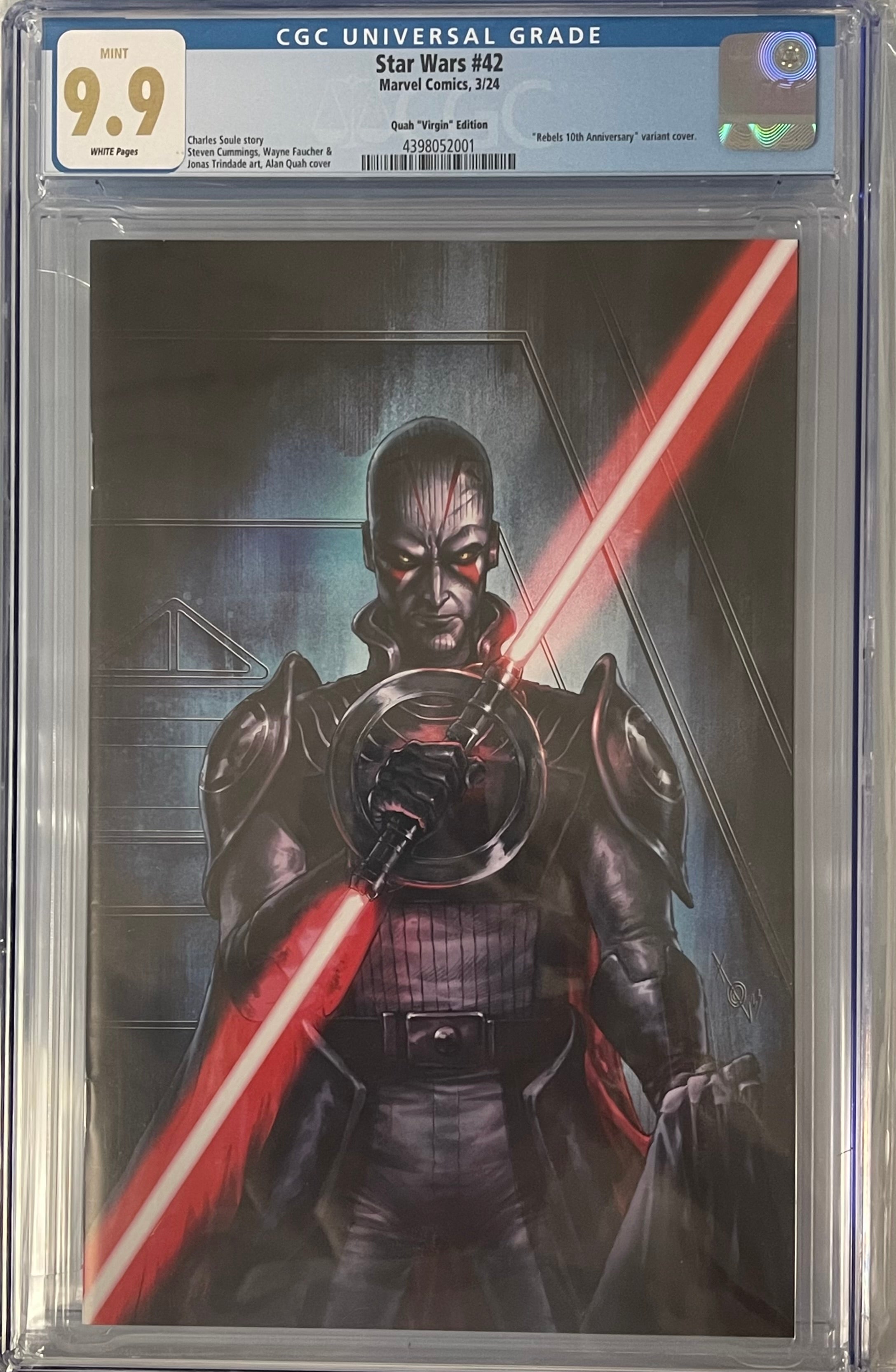 STAR WARS #42 ALAN QUAH EXCLUSIVE VIRGIN VARIANT CGC 9.9 MINT (IN STOCK) C48