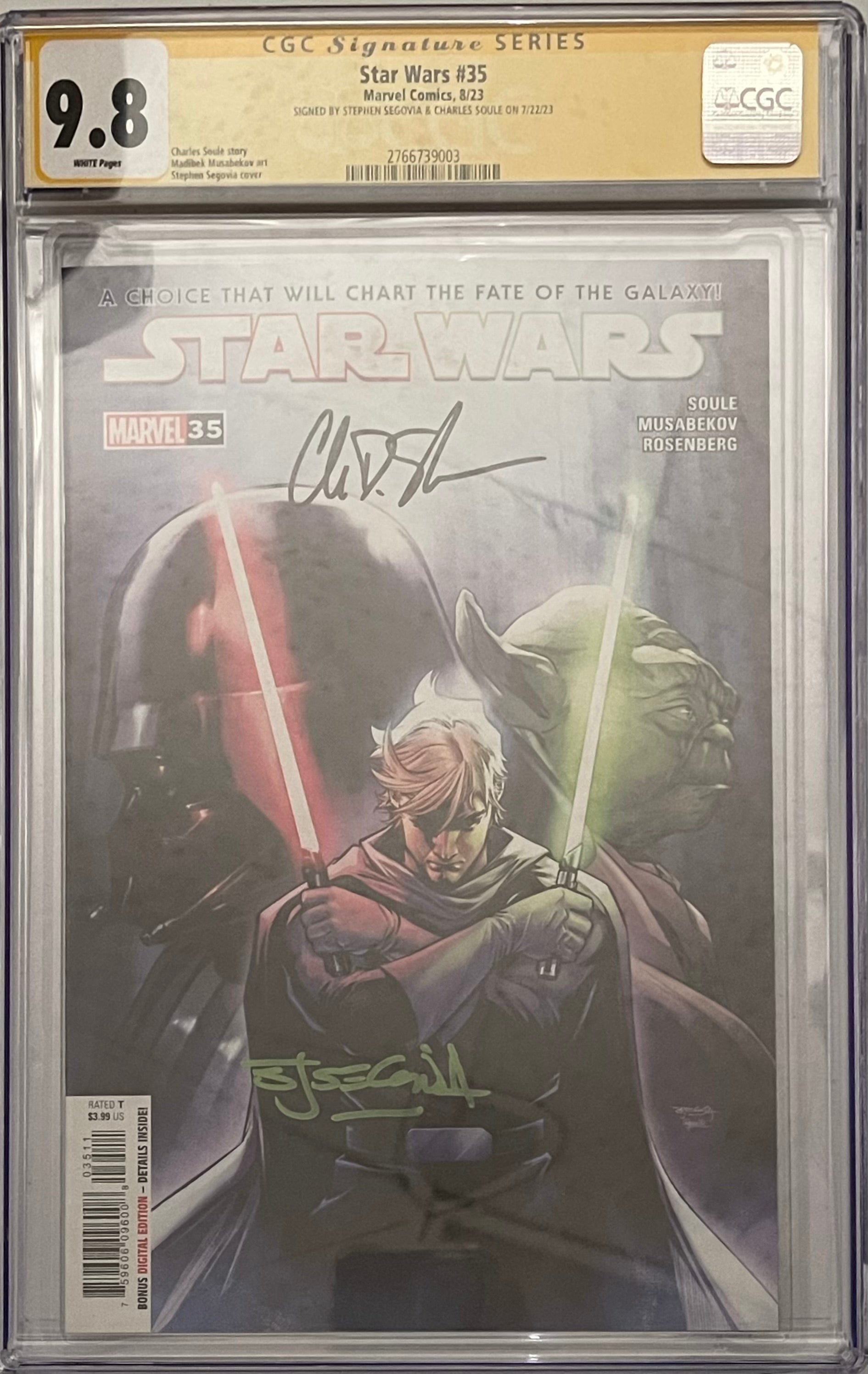 STAR WARS #35 SIGNED BY STEPEHN SEGOVIA & CHARLES SOULE CGC 9.8 (IN STOCK) C13