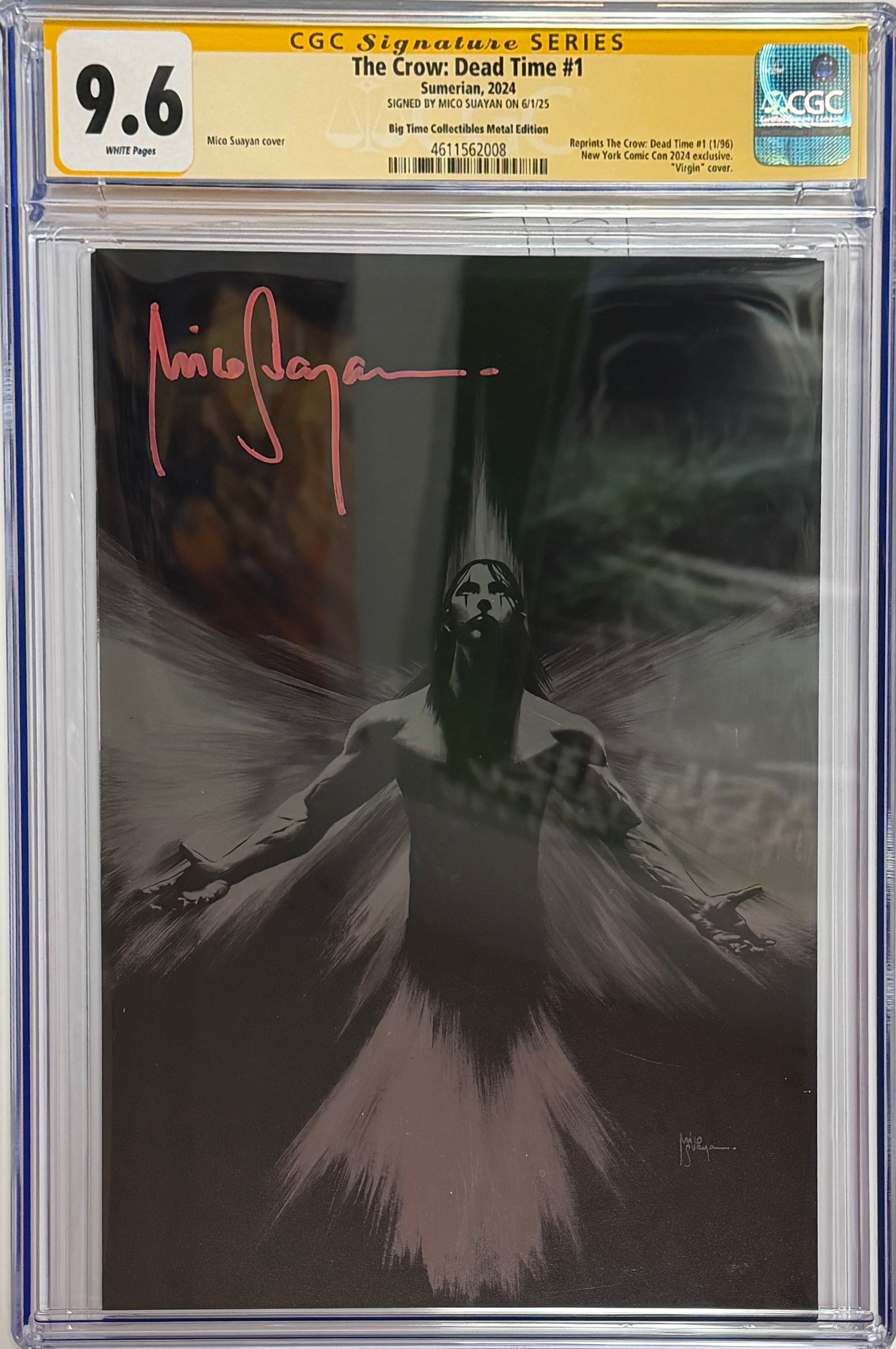 CROW DEAD TIME #1 METAL EDITION SIGNED BY MICO SUAYAN CGC 9.6 (IN STOCK) C46