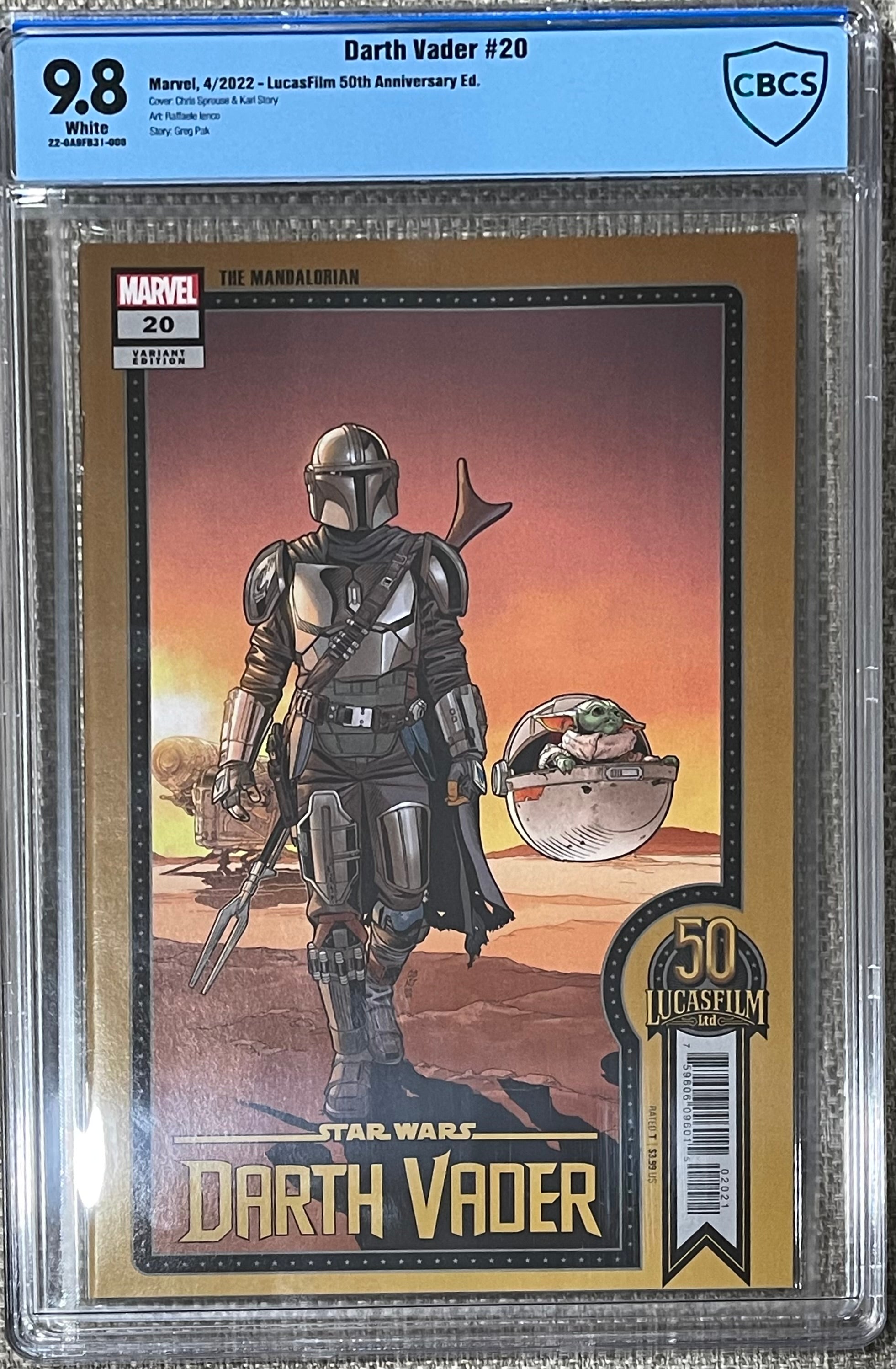 DARTH VADER #20 LUCAS FILM 50TH ANNIVERSARY EDITION CBCS 9.8 (C114)