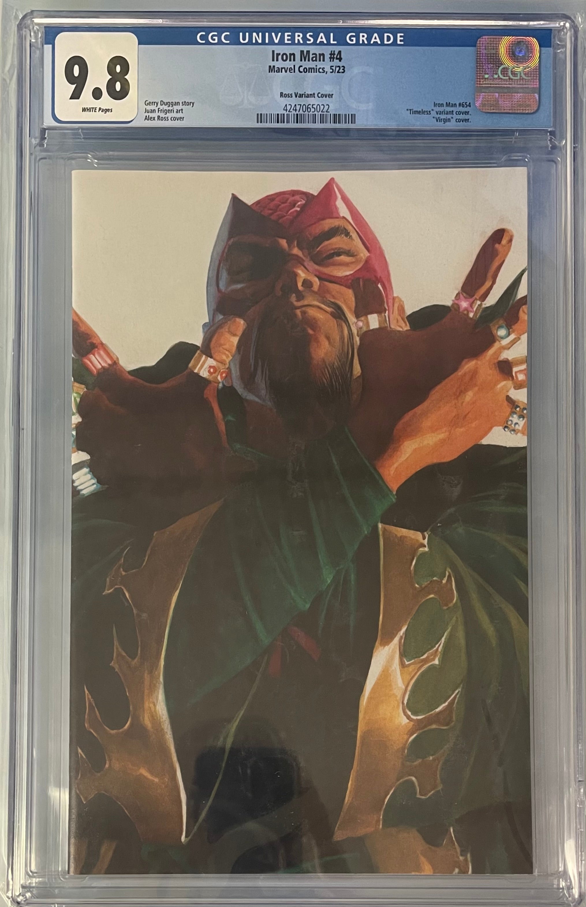 INVINCIBLE IRON MAN #4 ROSS TIMELESS LEGACY MANDARIN VIRGIN VARIANT CGC 9.8 (IN STOCK) C66