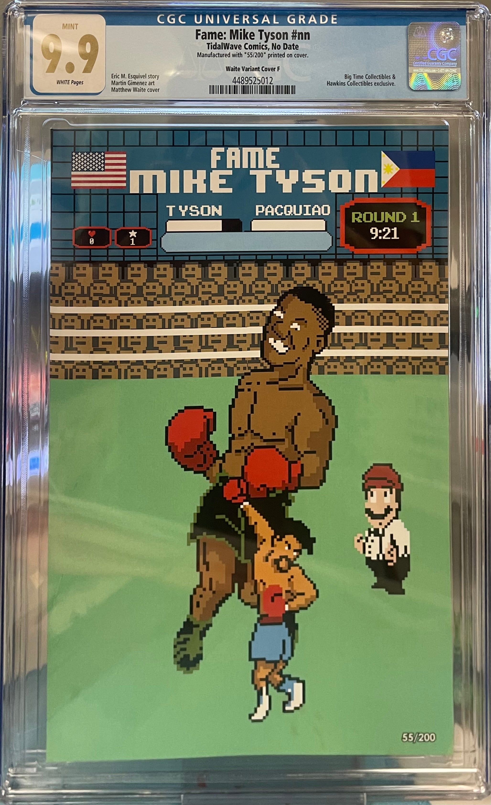 FAME: MIKE TYSON MATTHEW WAITE PACQUIAO EDITION #55/200 CGC 9.9 MINT (C56)