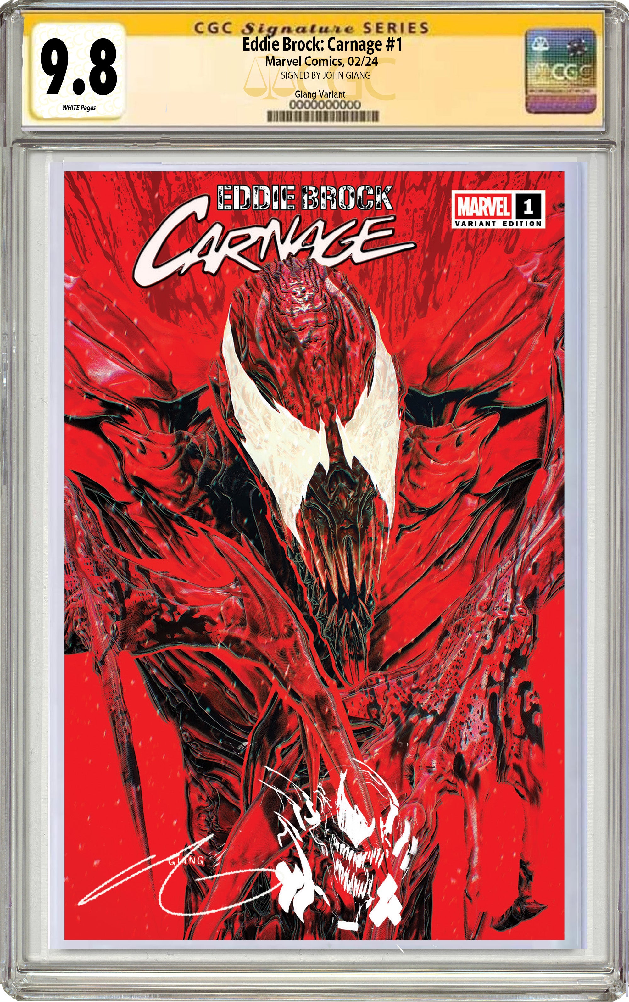 EDDIE BROCK: CARNAGE #1 JOHN GIANG NEGATIVE BLEED MEGACON EXCLUSIVE OPTIONS [02-12-25]