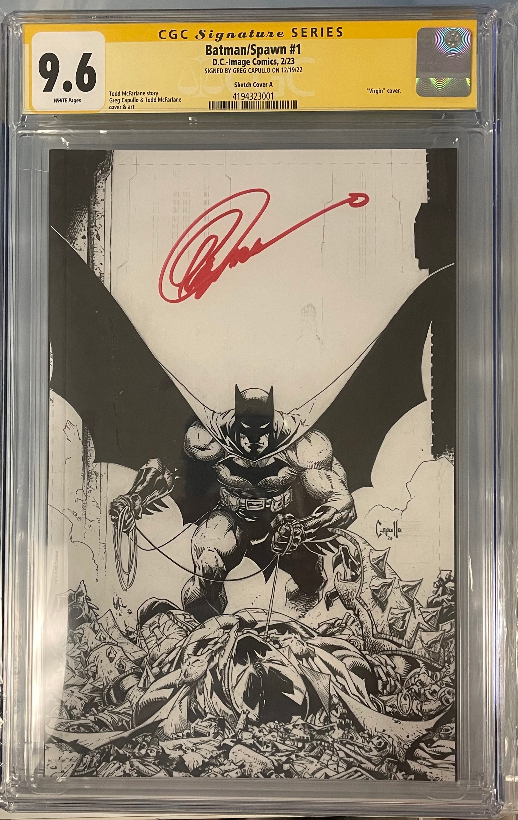 BATMAN SPAWN #1 1:666 GREG CAPULLO SIGNED VARIANT CGC 9.6 (IN STOCK) C49