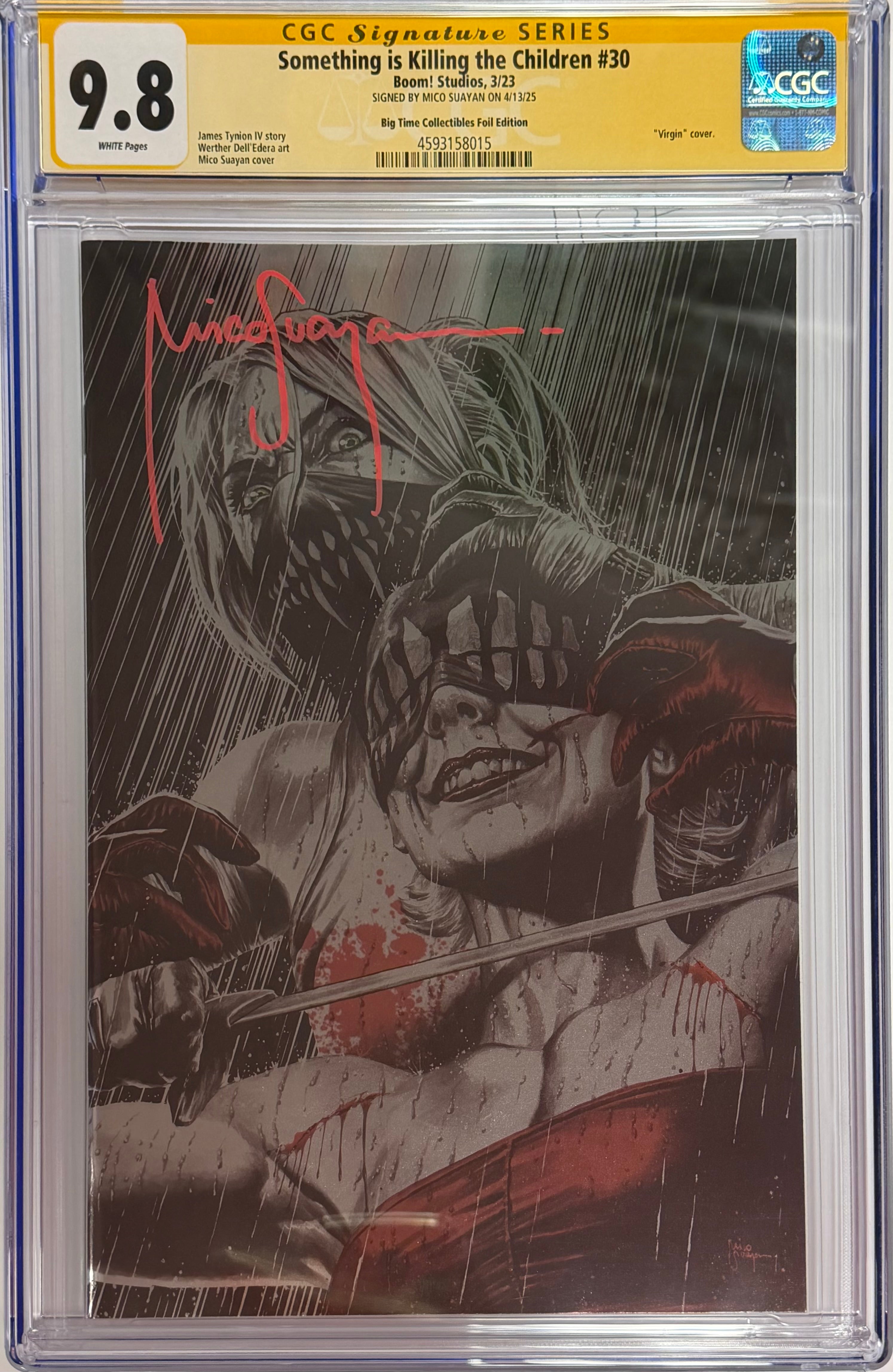 SOMETHING IS KILLING THE CHILDREN #30 MICO SUAYAN EXCLUSIVE VIRGIN FOIL EDITION SIGNED BY MICO SUAYAN CGC 9.8 (IN STOCK) C65