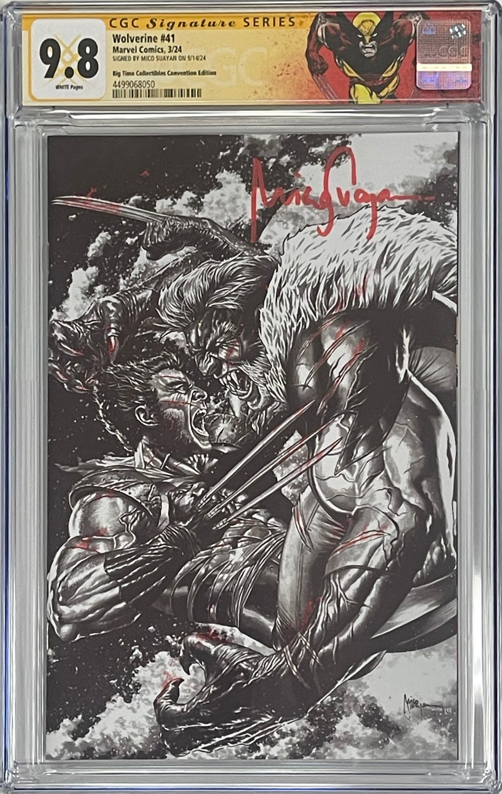 WOLVERINE #41 MICO SUAYAN CONVENTION EXCLUSIVE SIGNED BY MICO SUAYAN CGC 9.8 (C105)