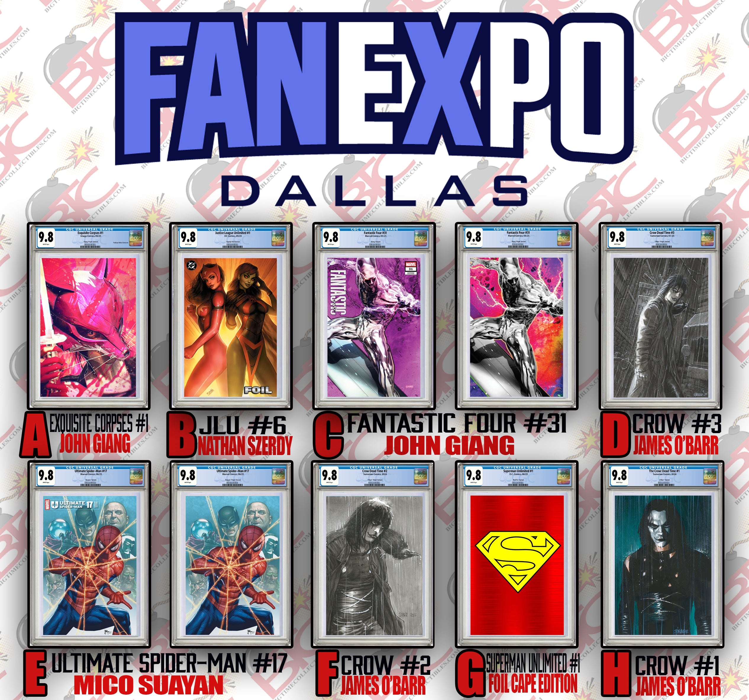 BTC FANEXPO DALLAS 10-PACK BUNDLE LIMITED TO ONLY 50 SETS AT THE WEBSITE