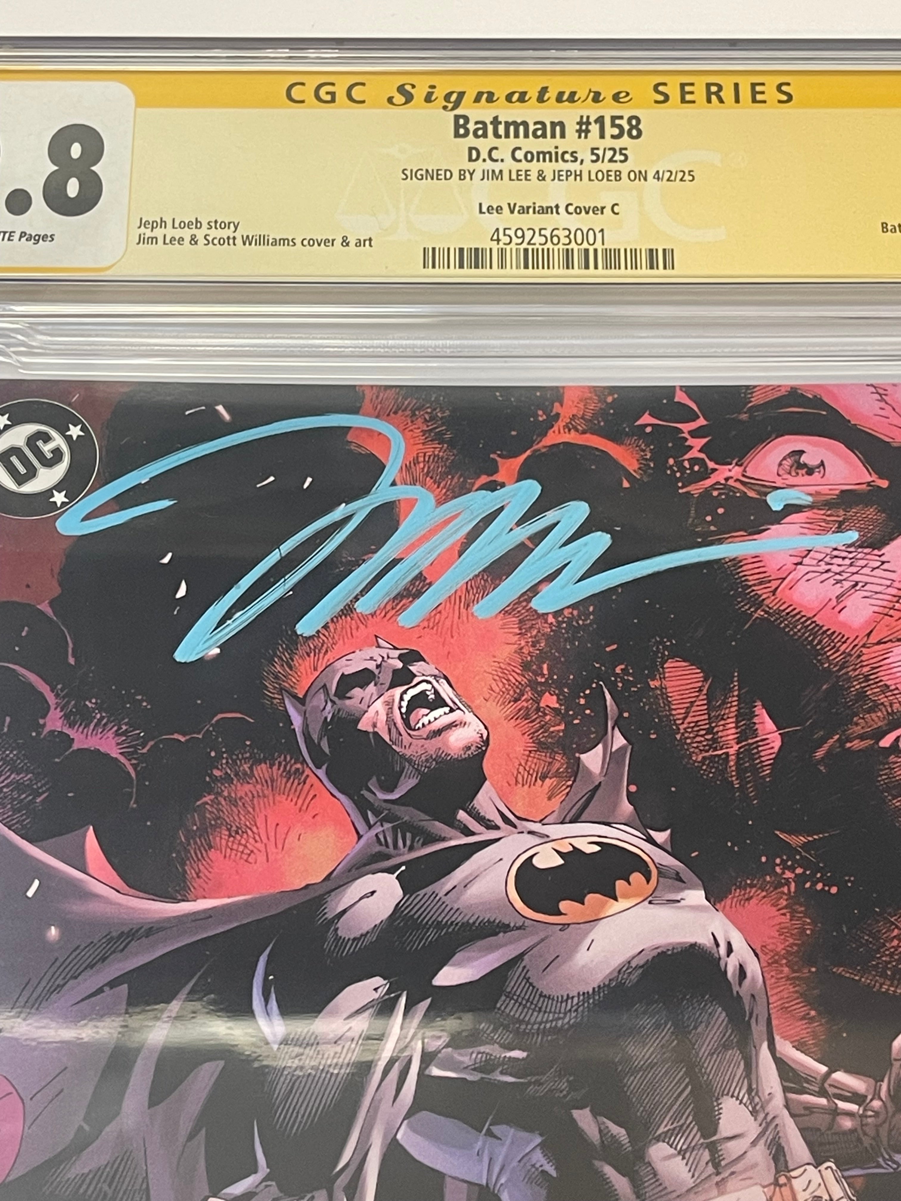 BATMAN #158 CVR C INC 1:1000 SIGNED BY JIM LEE & JEPH LOEB CGC 9.8 (IN