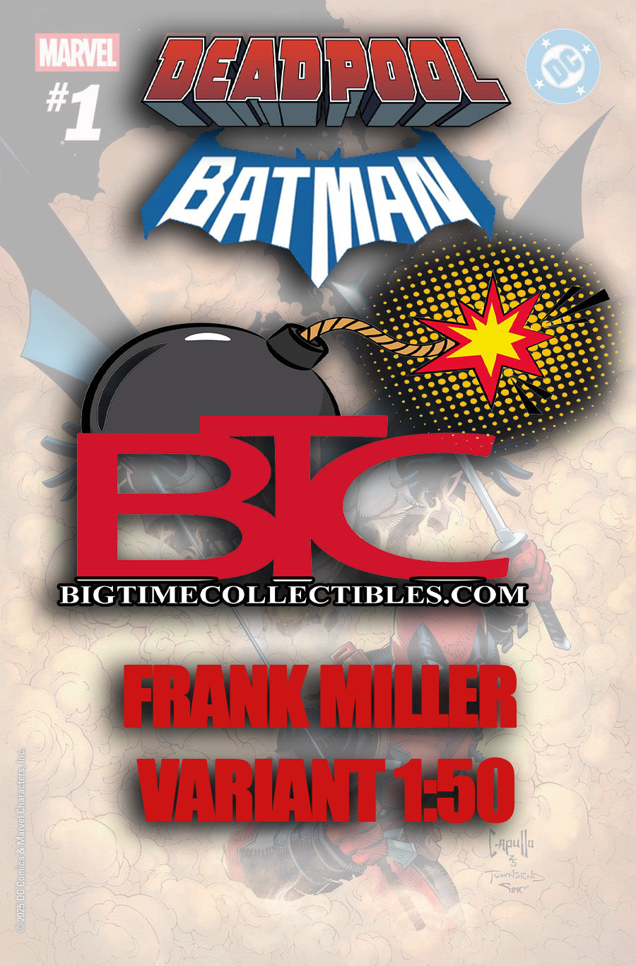 MARVEL/DC: DEADPOOL/BATMAN #1 FRANK MILLER VARIANT[1:50] [Expected In Stock Date : 09-17-25]