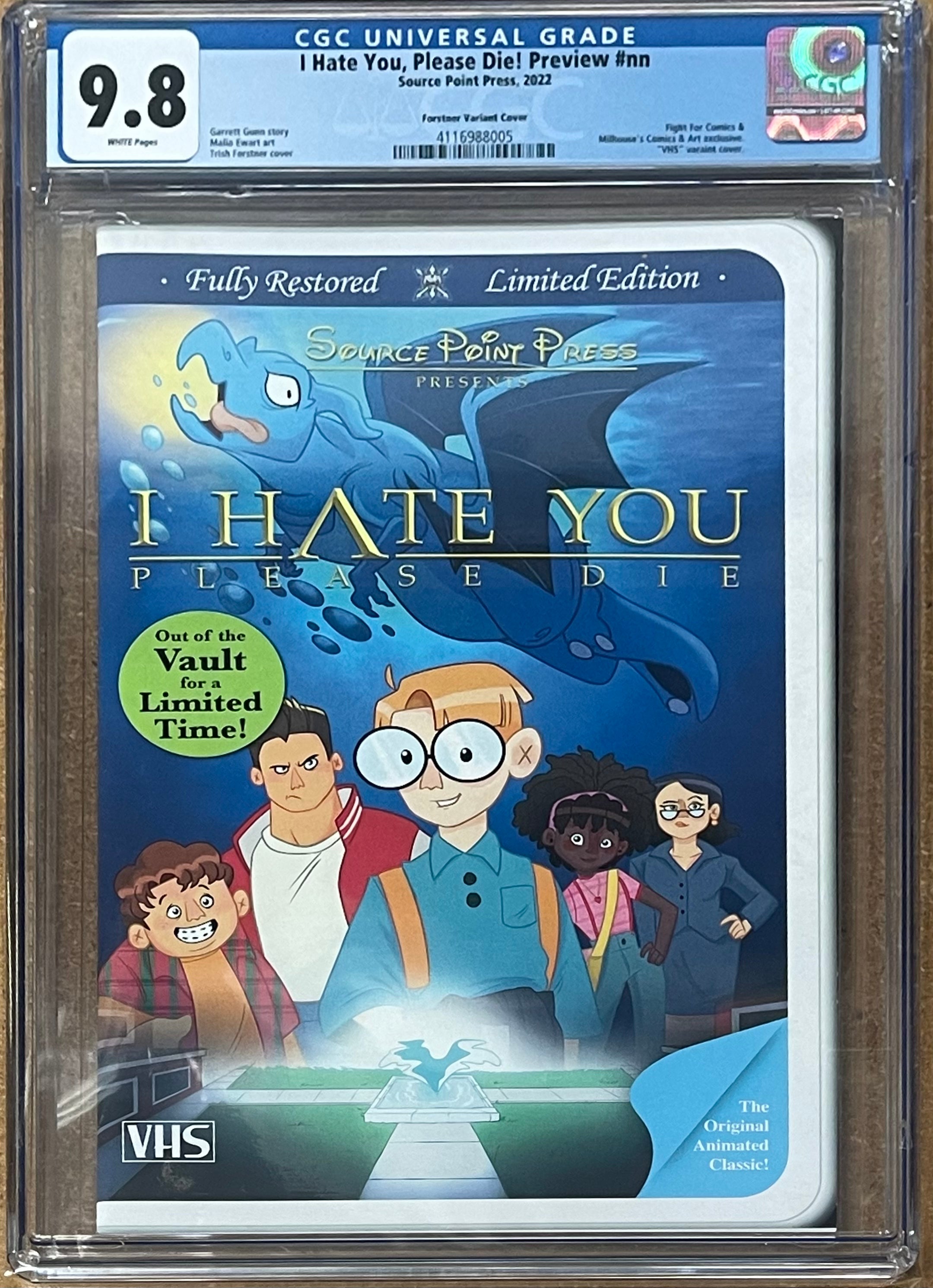 I HATE YOU, PLEASE DIE! PREVIEW FORSTNER VARIANT CGC 9.8