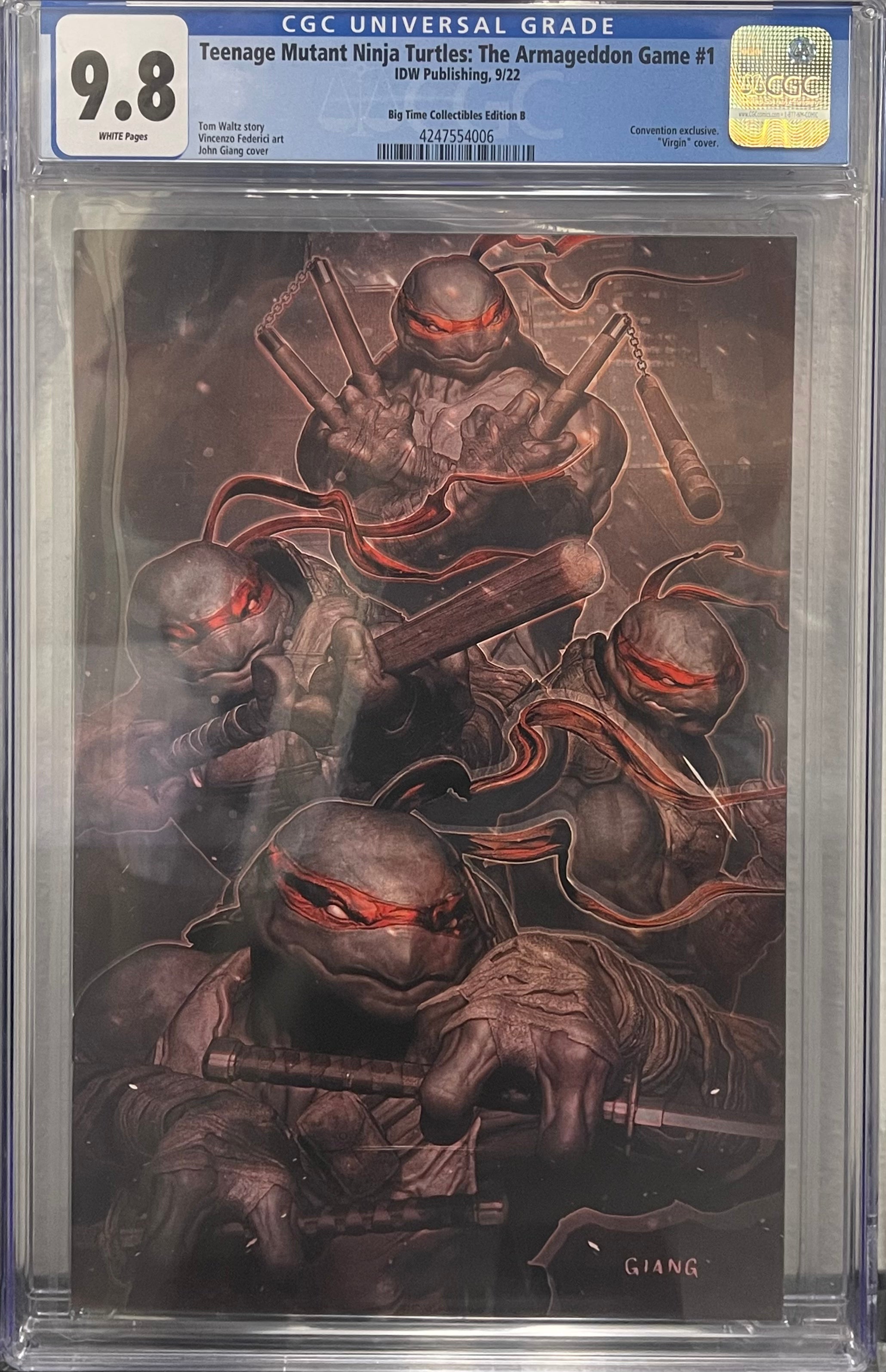 TMNT ARMAGEDDON GAME #1 JOHN GIANG NYCC "RED BAND" EXCLUSIVE CGC 9.8 (IN STOCK) C6