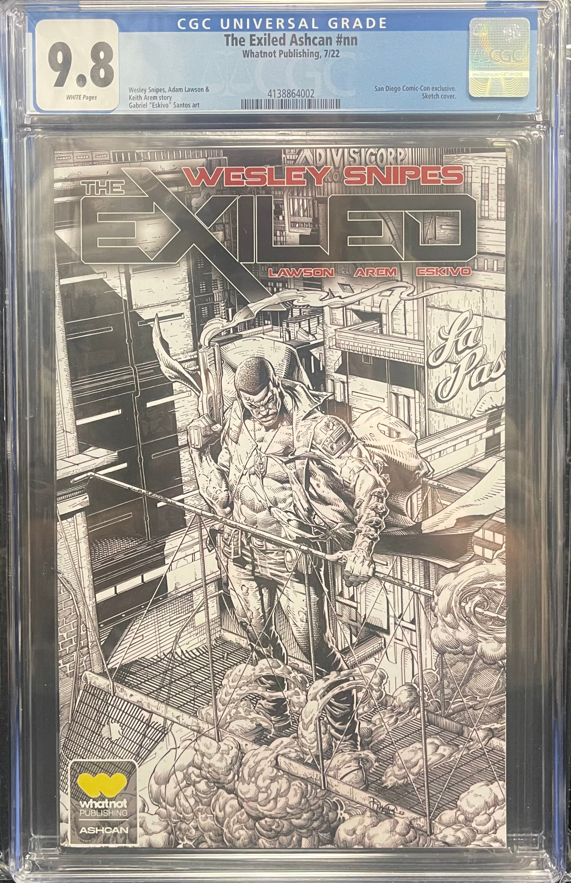 WESLEY SNIPES THE EXILED ASHCAN EDITION CGC 9.8