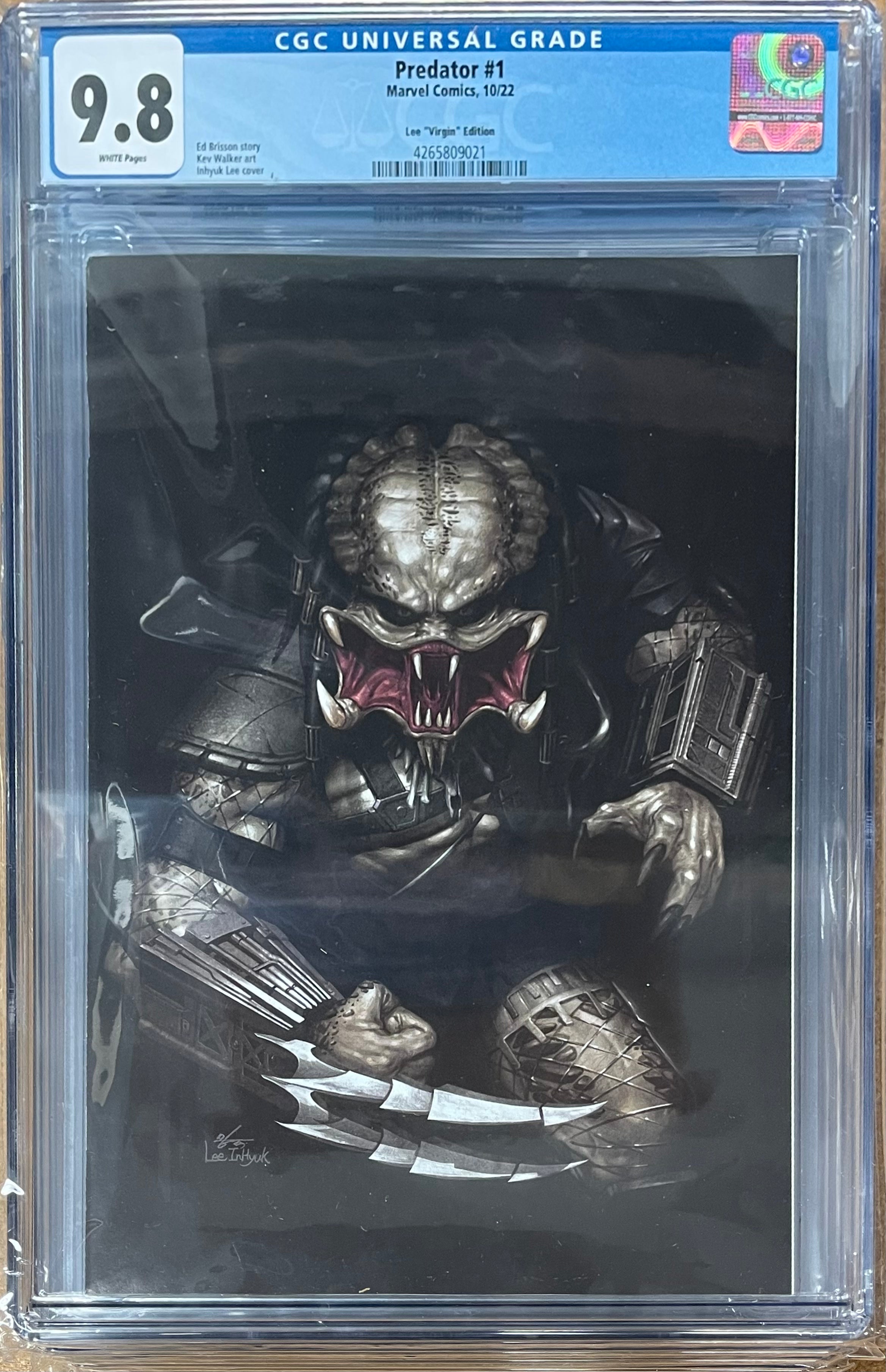 PREDATOR 1 INHYUK LEE VIRGIN VARIANT [1:500] CGC 9.8 (INSTOCK) C18