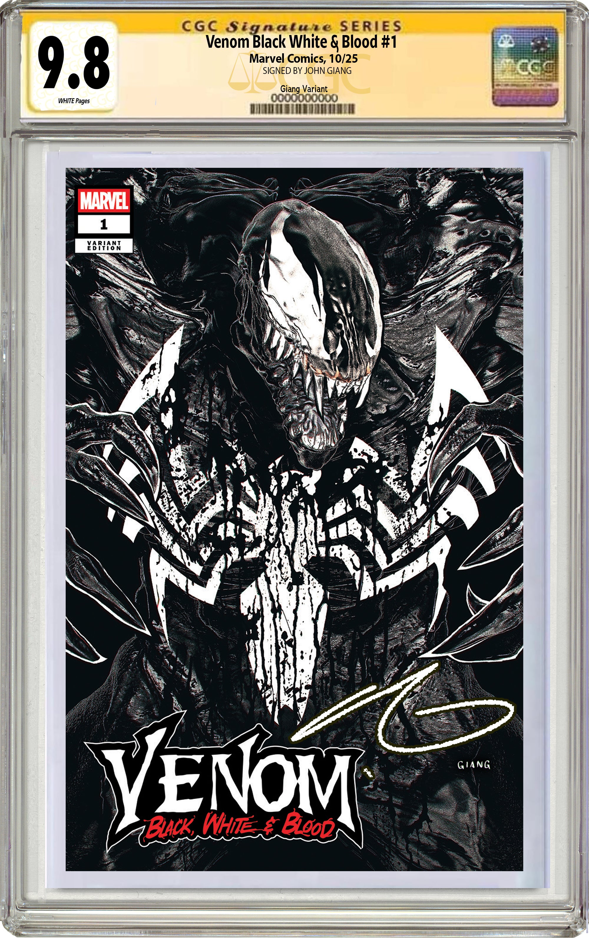 アメコミ VENOM VENOM: BLACK, WHITE & BLOOD #1 JOHN GIANG NEGATIVE BLEED EDITION