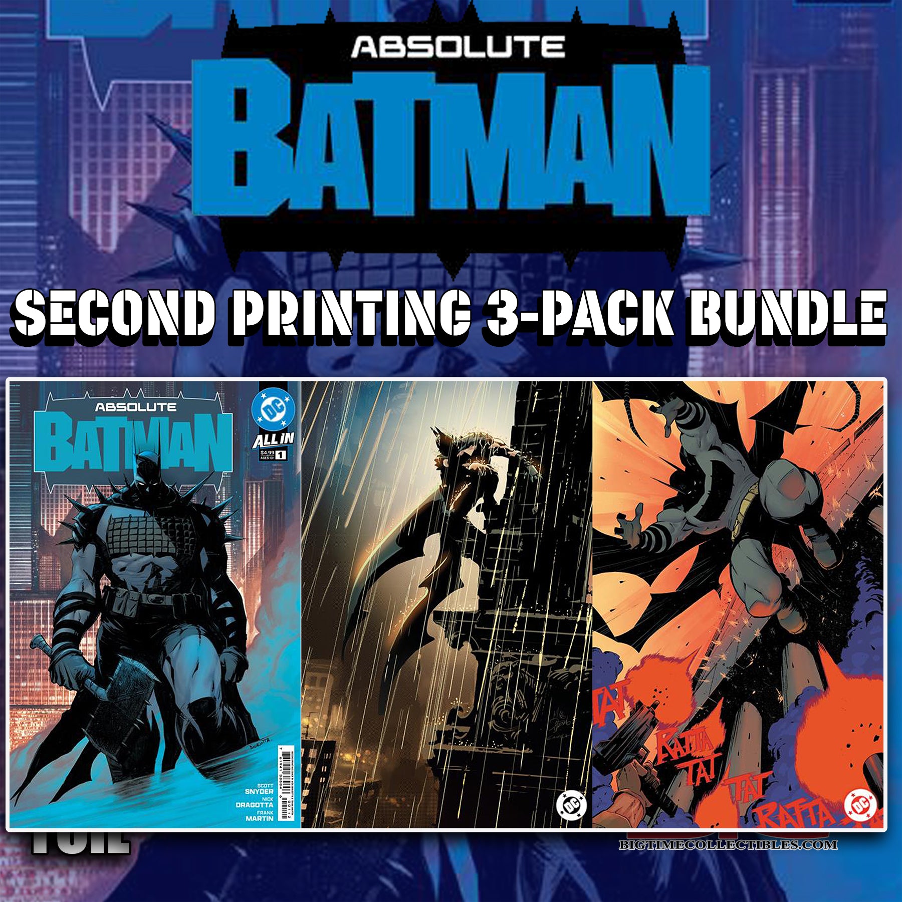 ABSOLUTE BATMAN #1 Second Printing 3-PACK BUNDLE -- [Expected In Stock Date : 10-30-24] (Copy)